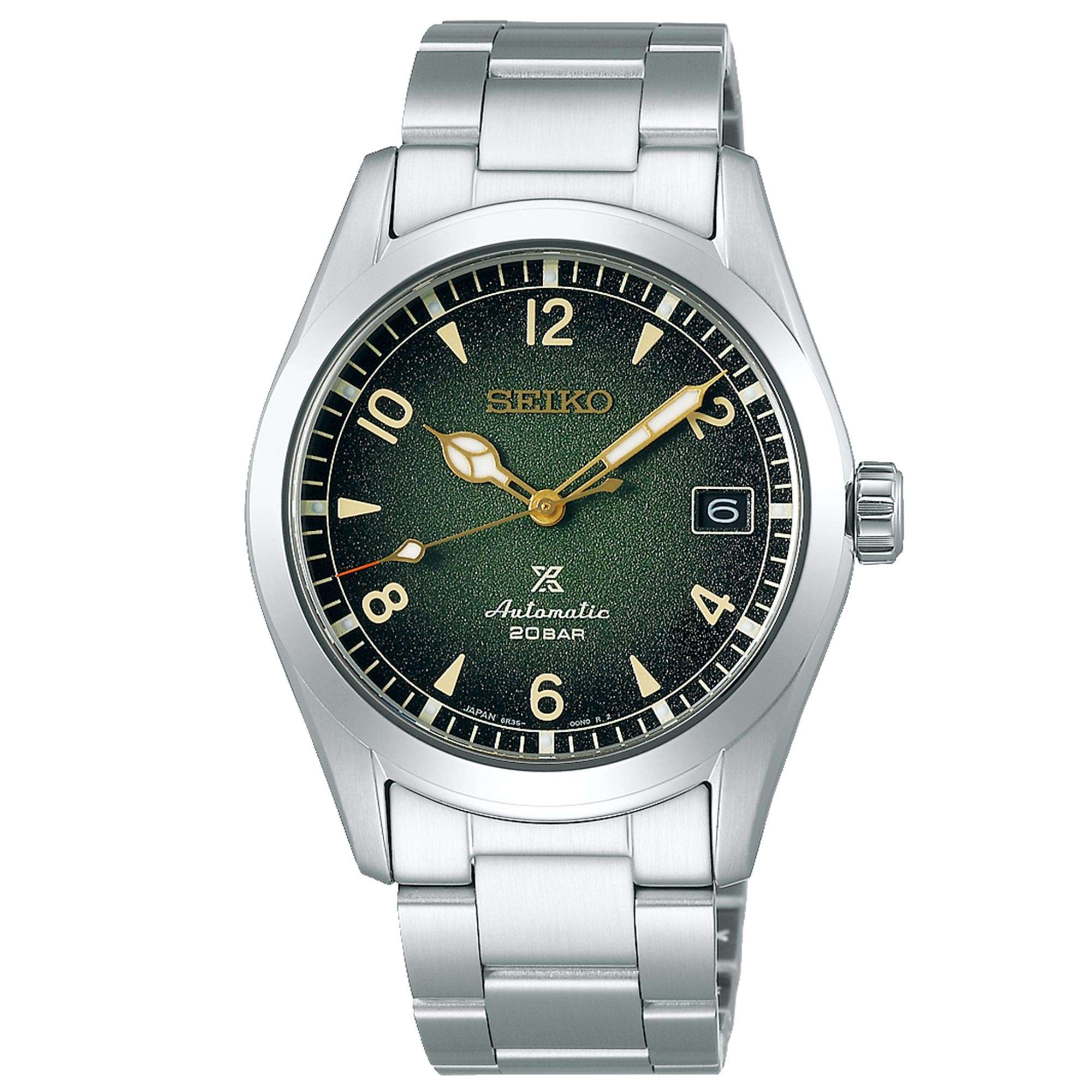 Seiko Prospex Alpinist Automatic Green Dial Silver Steel Bracelet Men's Watch SPB155J1 - Image 3