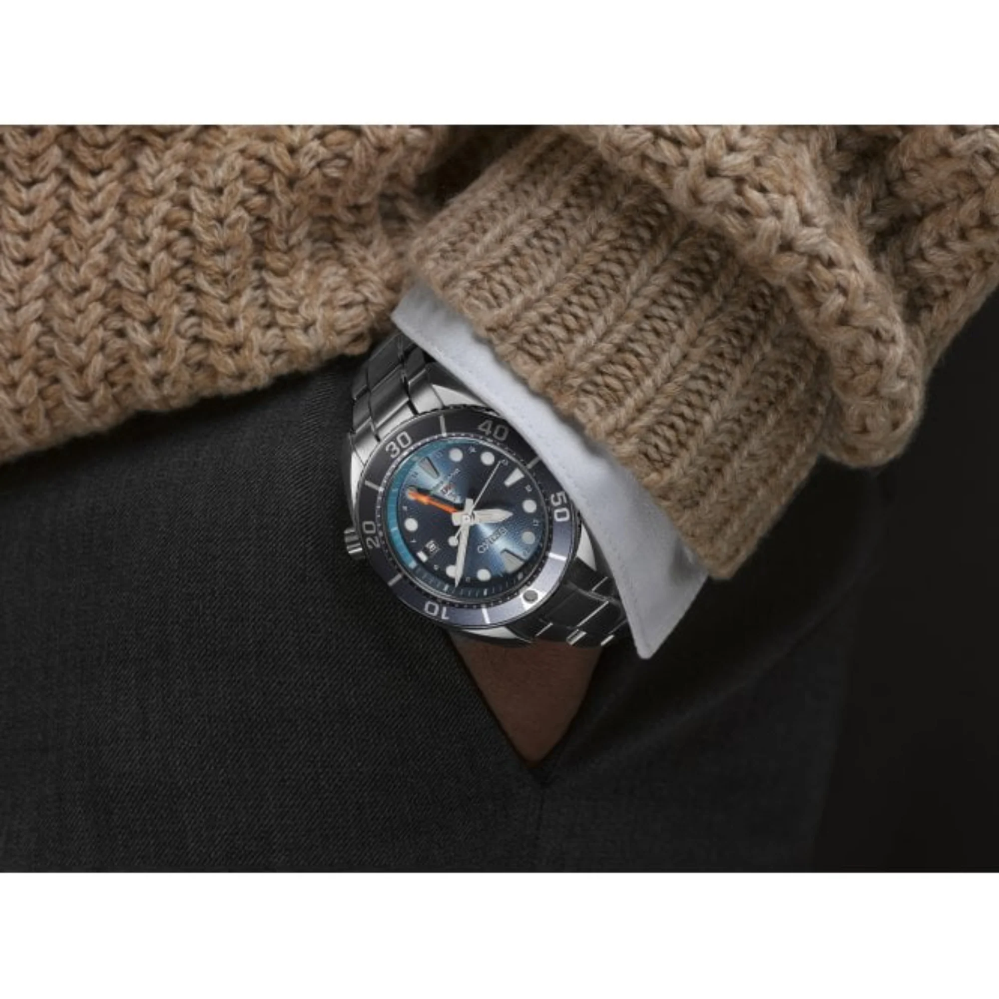Seiko Prospex Aqua Sumo GMT Blue Dial Steel Bracelet Men's Watch SFK001J1 - Image 5