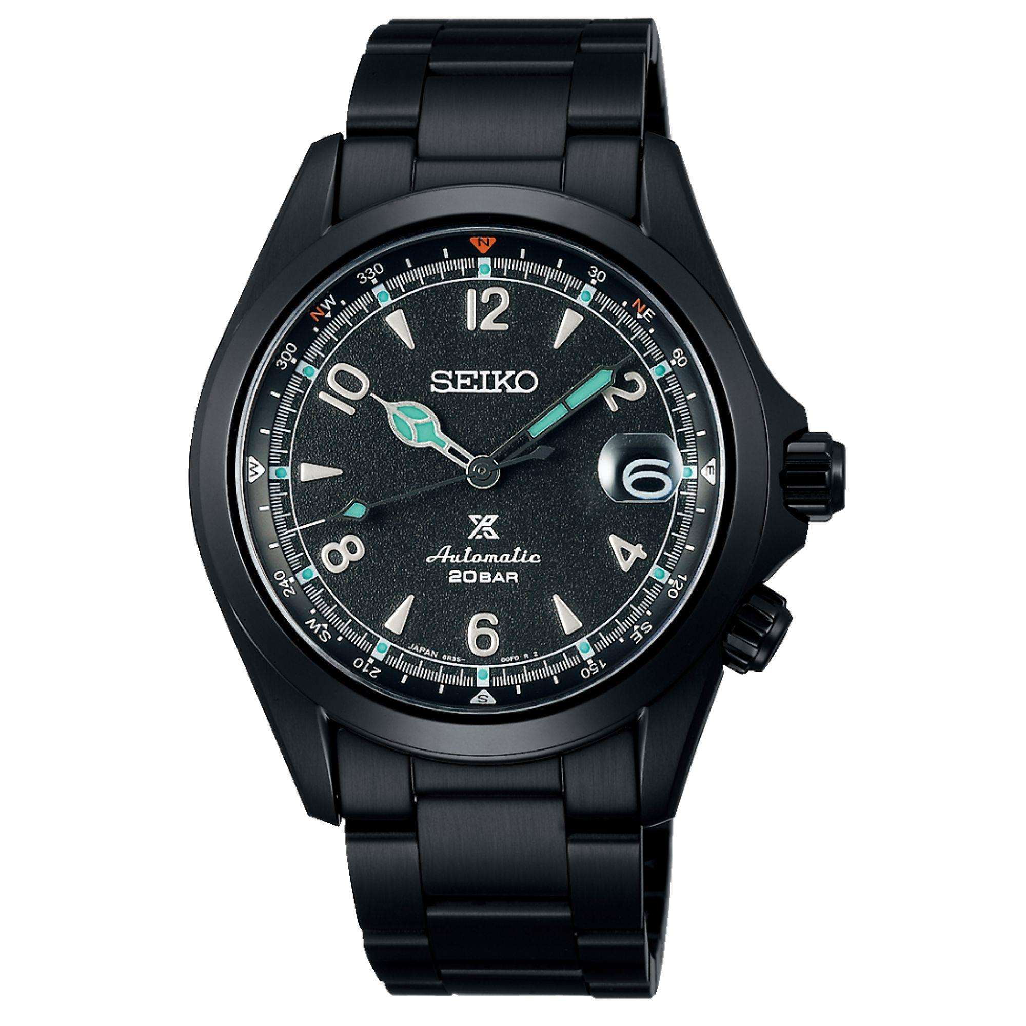 Seiko Prospex Black Series Night Alpinist Limited Edition Black Dial PVD Men's Watch SPB337J1