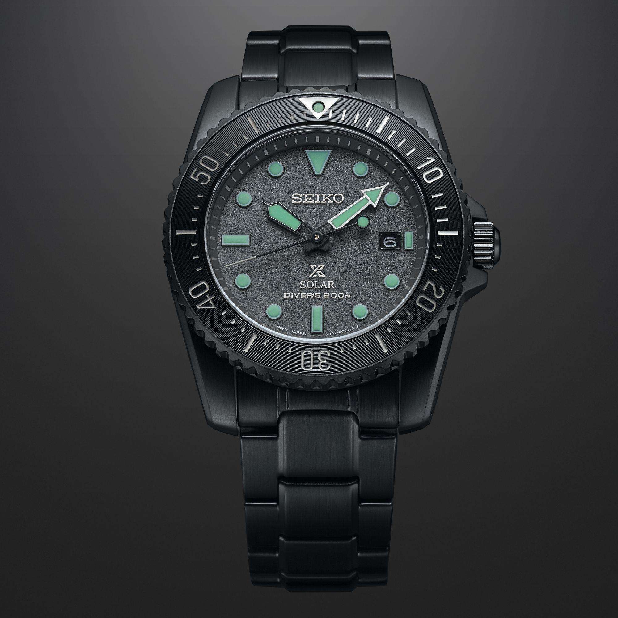 Seiko Prospex Black Series Night Vision 1965 Re-interpretation Solar Limited Edition Black Dial Watch SNE587P1 - Image 2