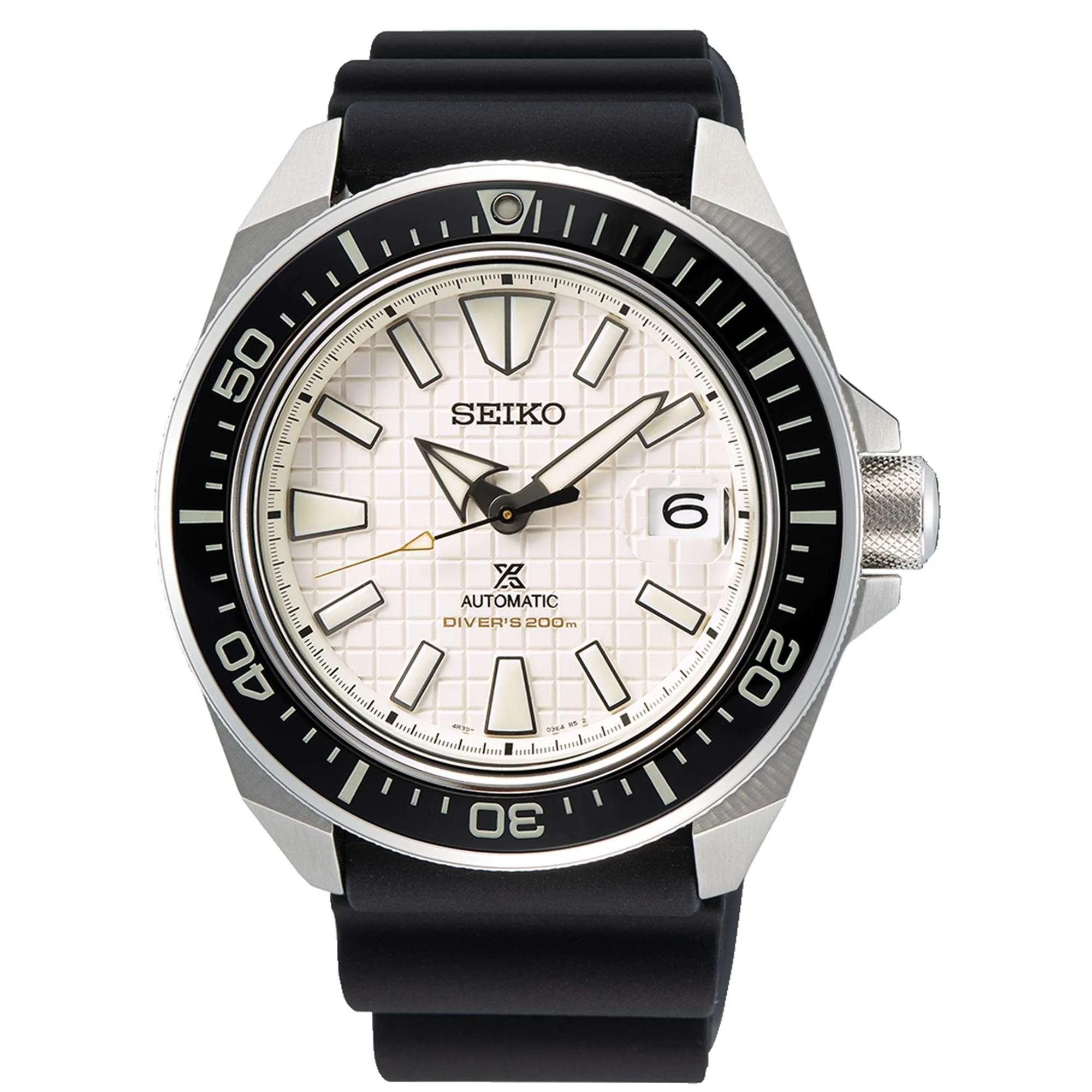 Seiko Prospex 'King Samurai' Automatic White Dial Black Silicone Strap Men's Watch SRPE37K1 - Image 3
