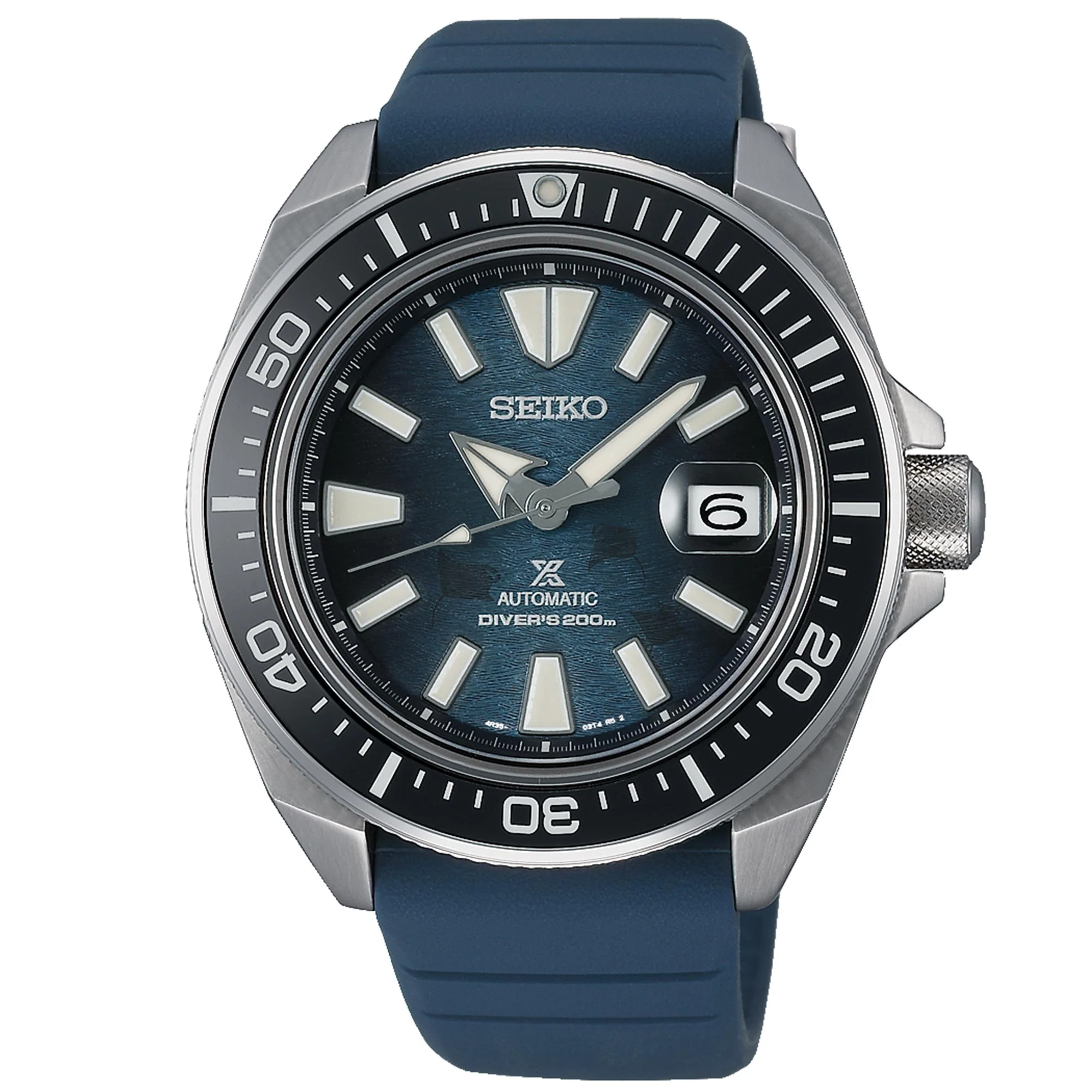 Seiko Prospex Save The Ocean 'King Samurai' Automatic Blue Dial Silicone Strap Men's Watch SRPF79K1 - Image 10