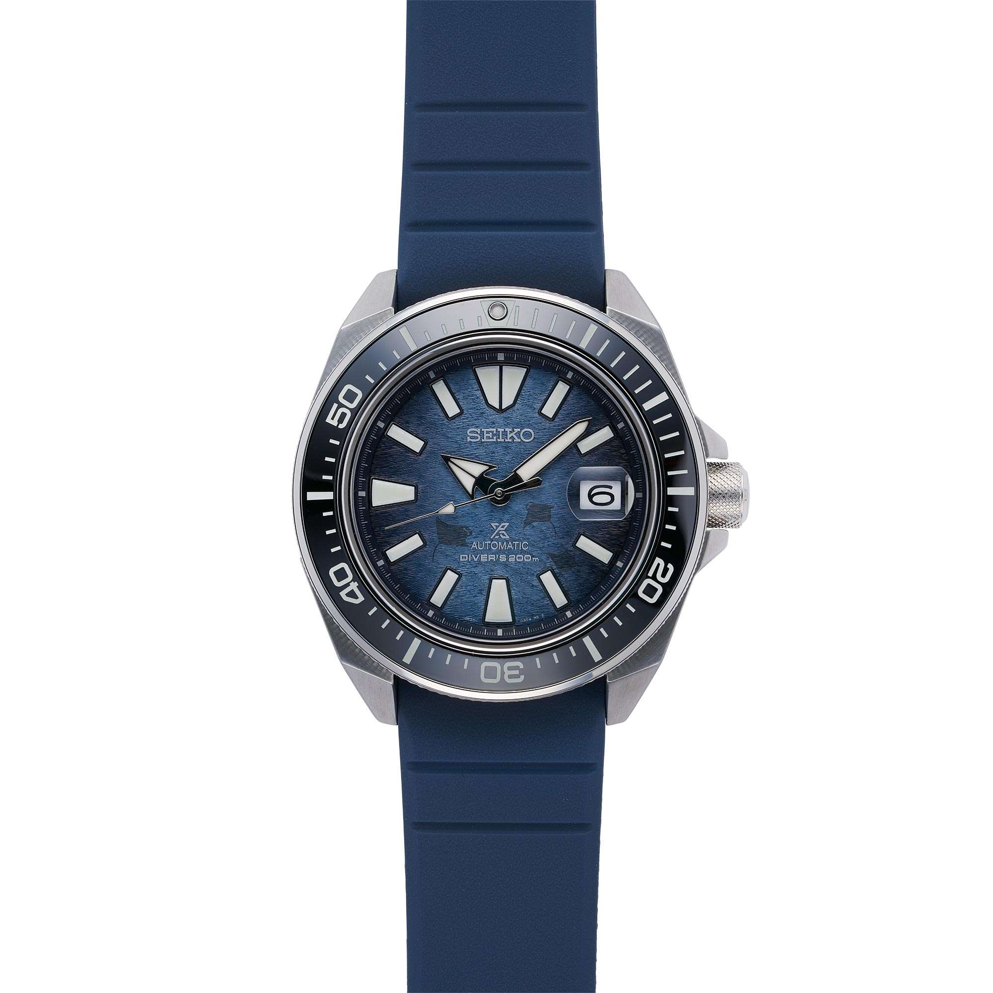 Seiko Prospex Save The Ocean 'King Samurai' Automatic Blue Dial Silicone Strap Men's Watch SRPF79K1 - Image 2
