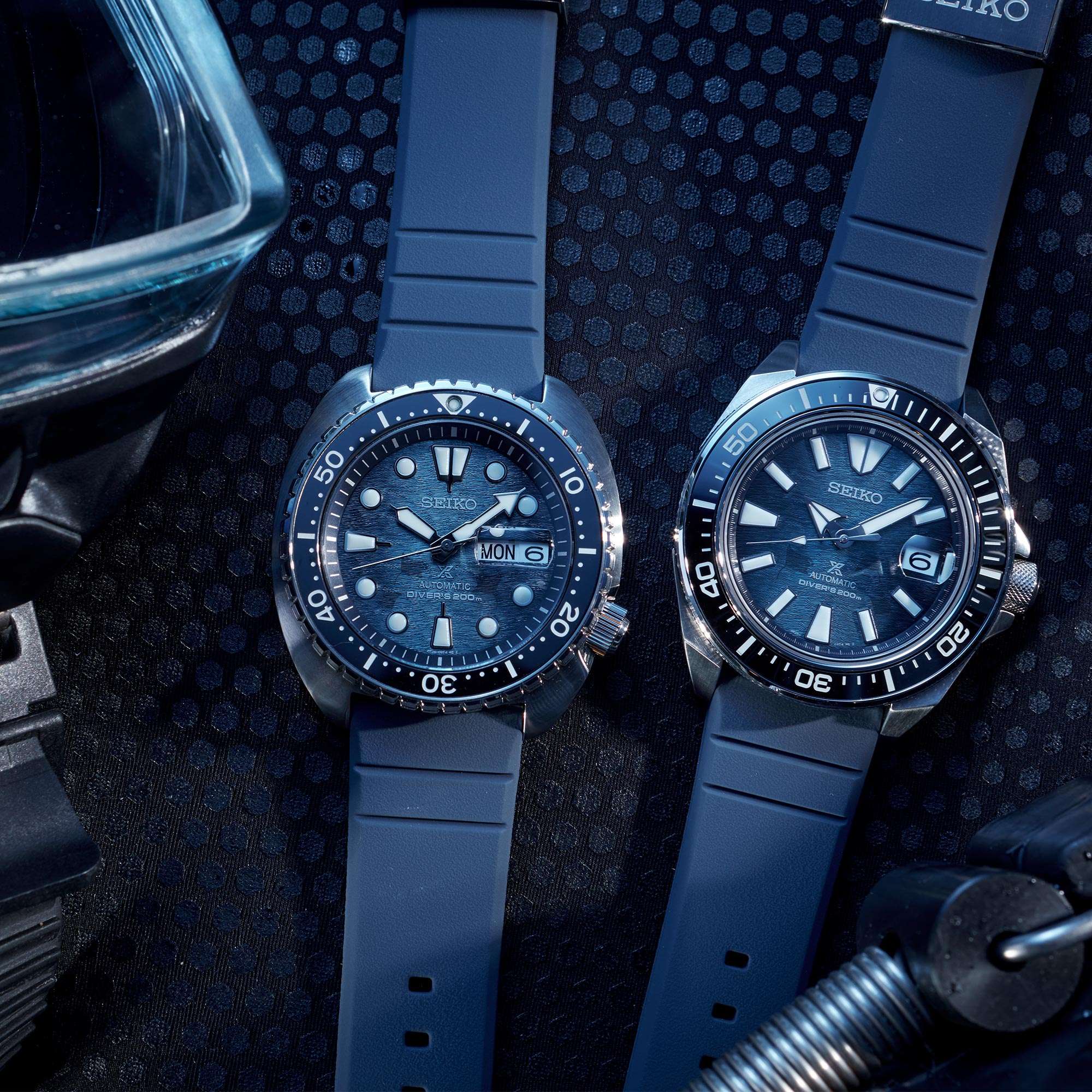 Seiko Prospex Save The Ocean 'King Samurai' Automatic Blue Dial Silicone Strap Men's Watch SRPF79K1 - Image 8