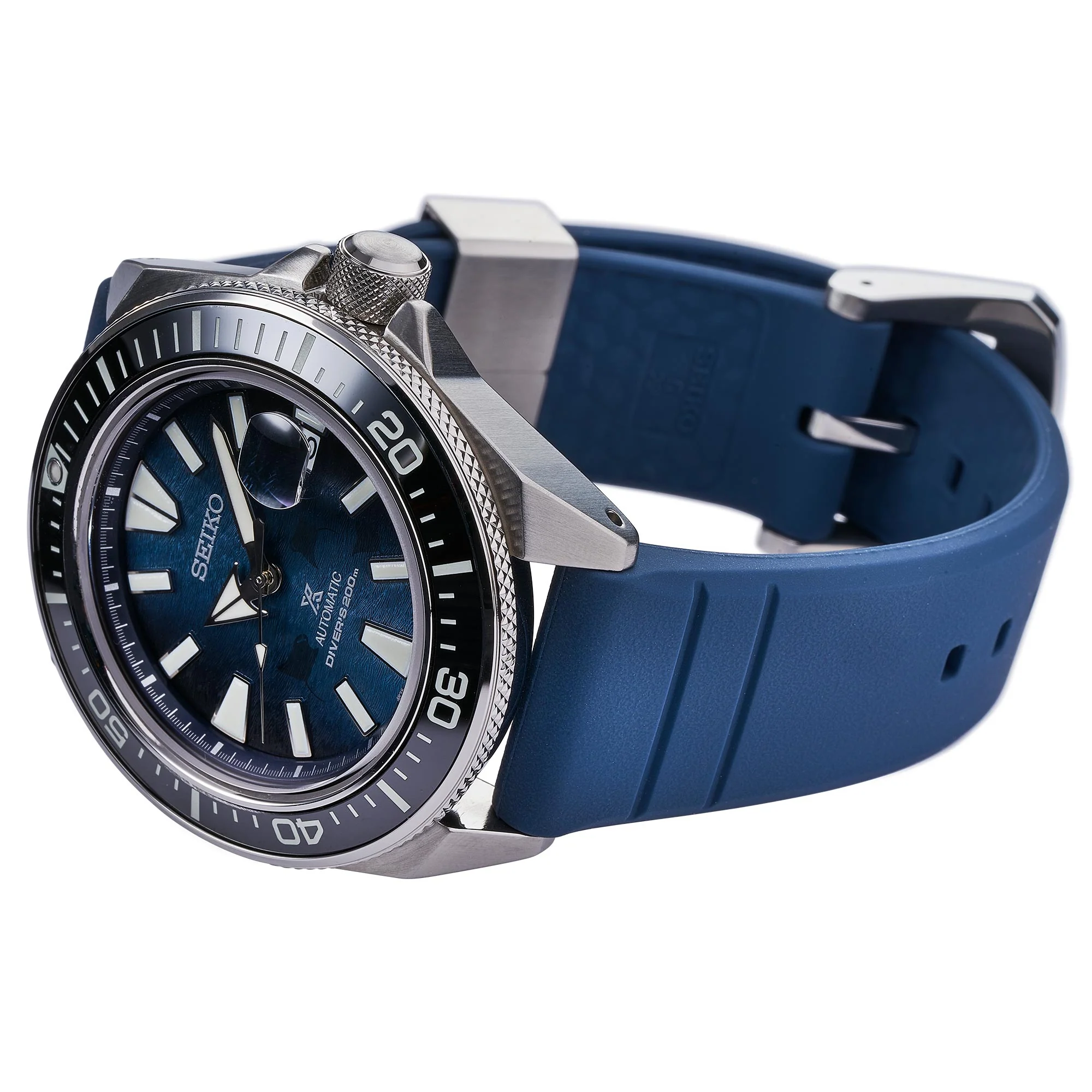 Seiko Prospex Save The Ocean 'King Samurai' Automatic Blue Dial Silicone Strap Men's Watch SRPF79K1 - Image 9