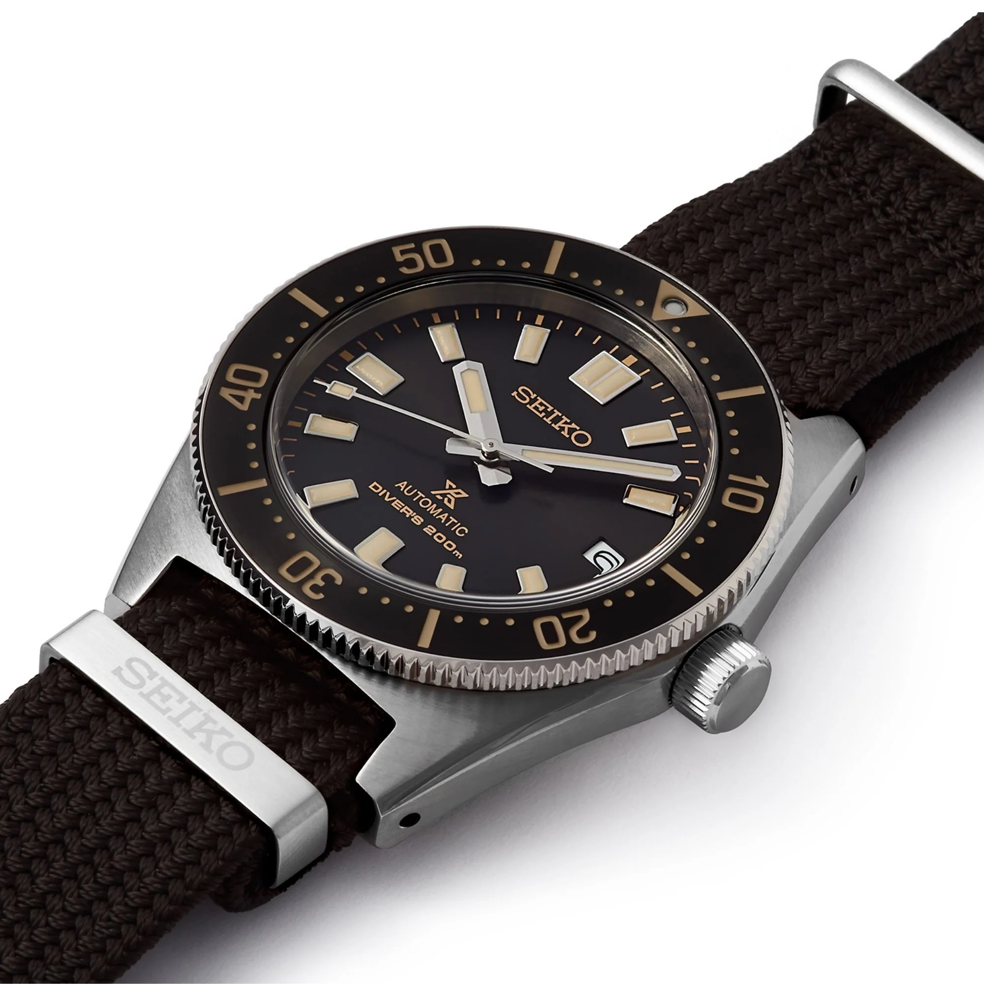 Seiko Prospex First Japanese Diver’s Re-interpretation Automatic Black Dial Nylon Strap Men's Watch SPB239J1 - Image 6