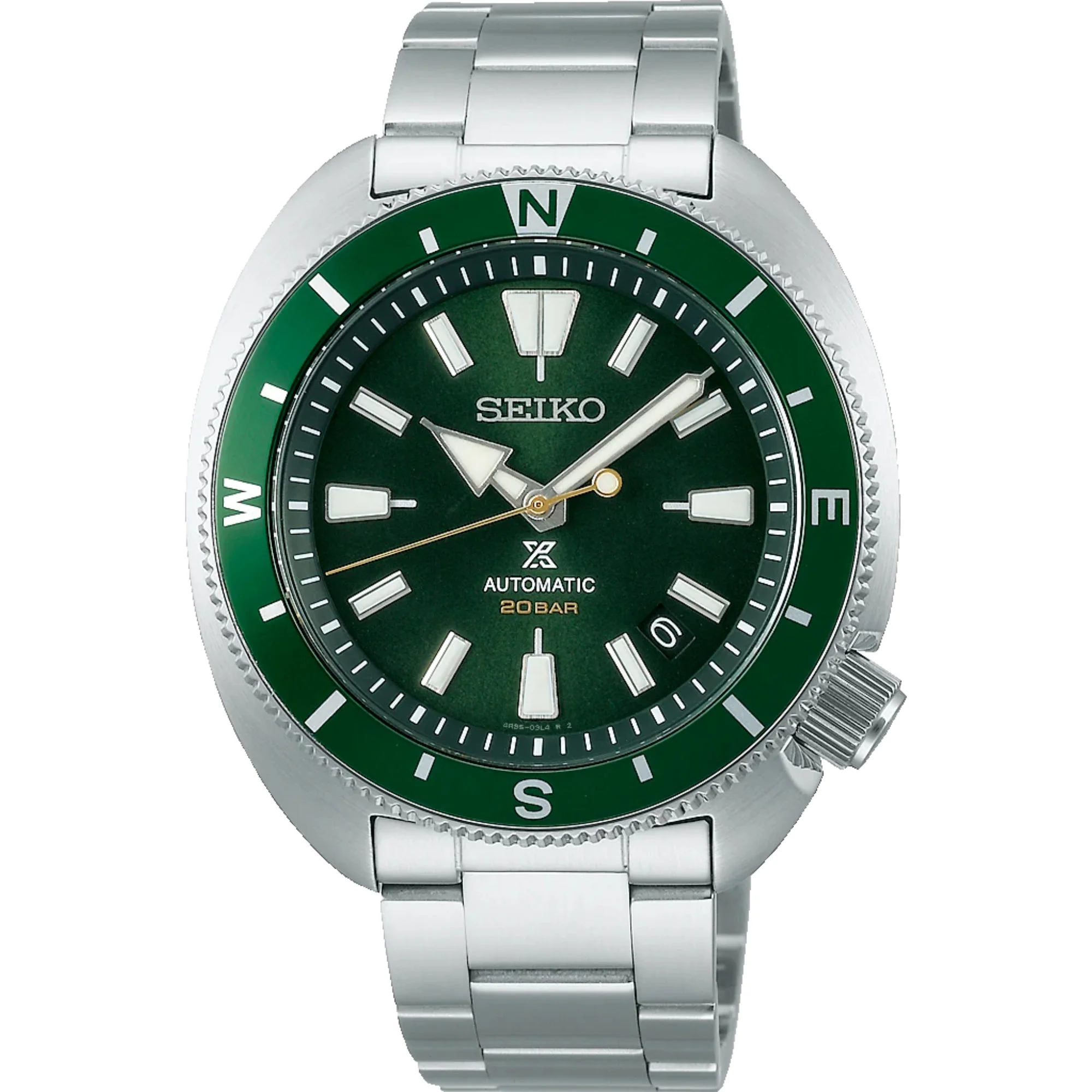 Seiko Prospex Tortoise Automatic Green Dial Steel Bracelet Men's Watch SRPH15K1 - Image 5