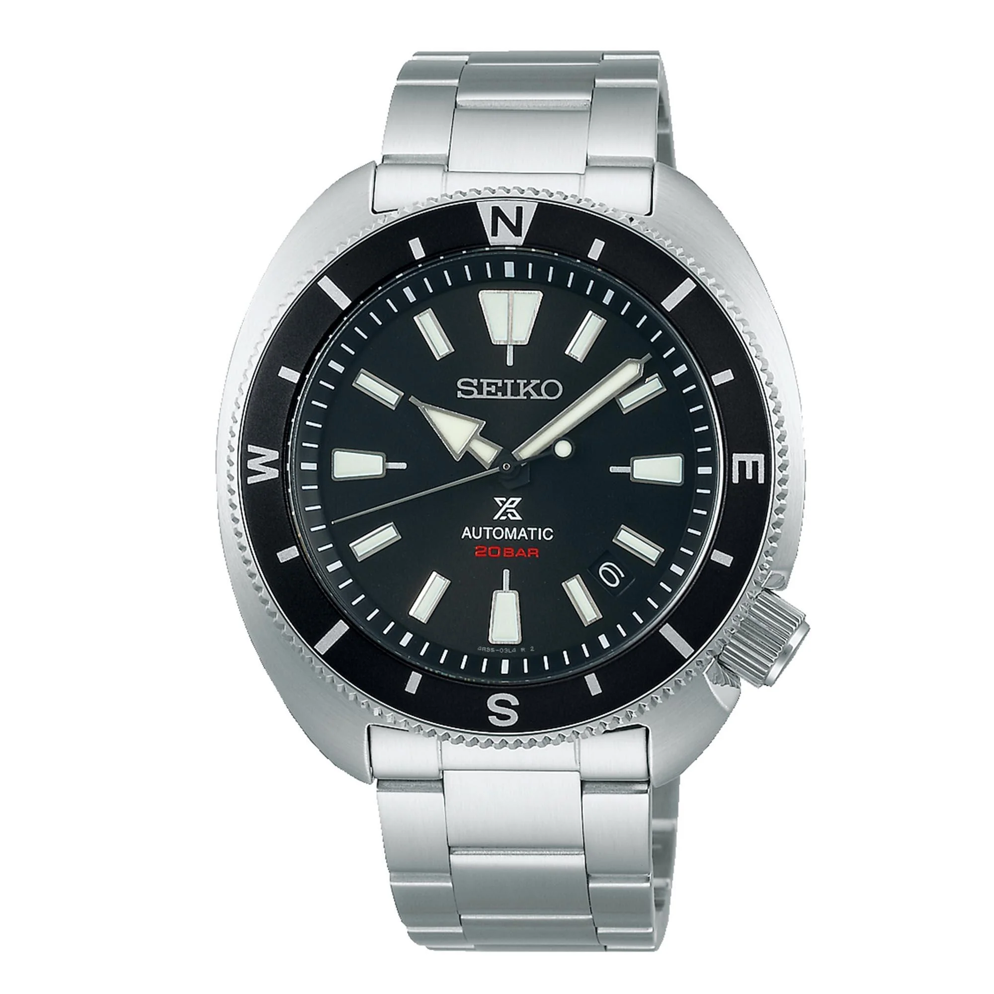 Seiko Prospex Tortoise Automatic Gunmetal Grey Dial Stainless Steel Bracelet Men's Watch SRPH17K1 - Image 3