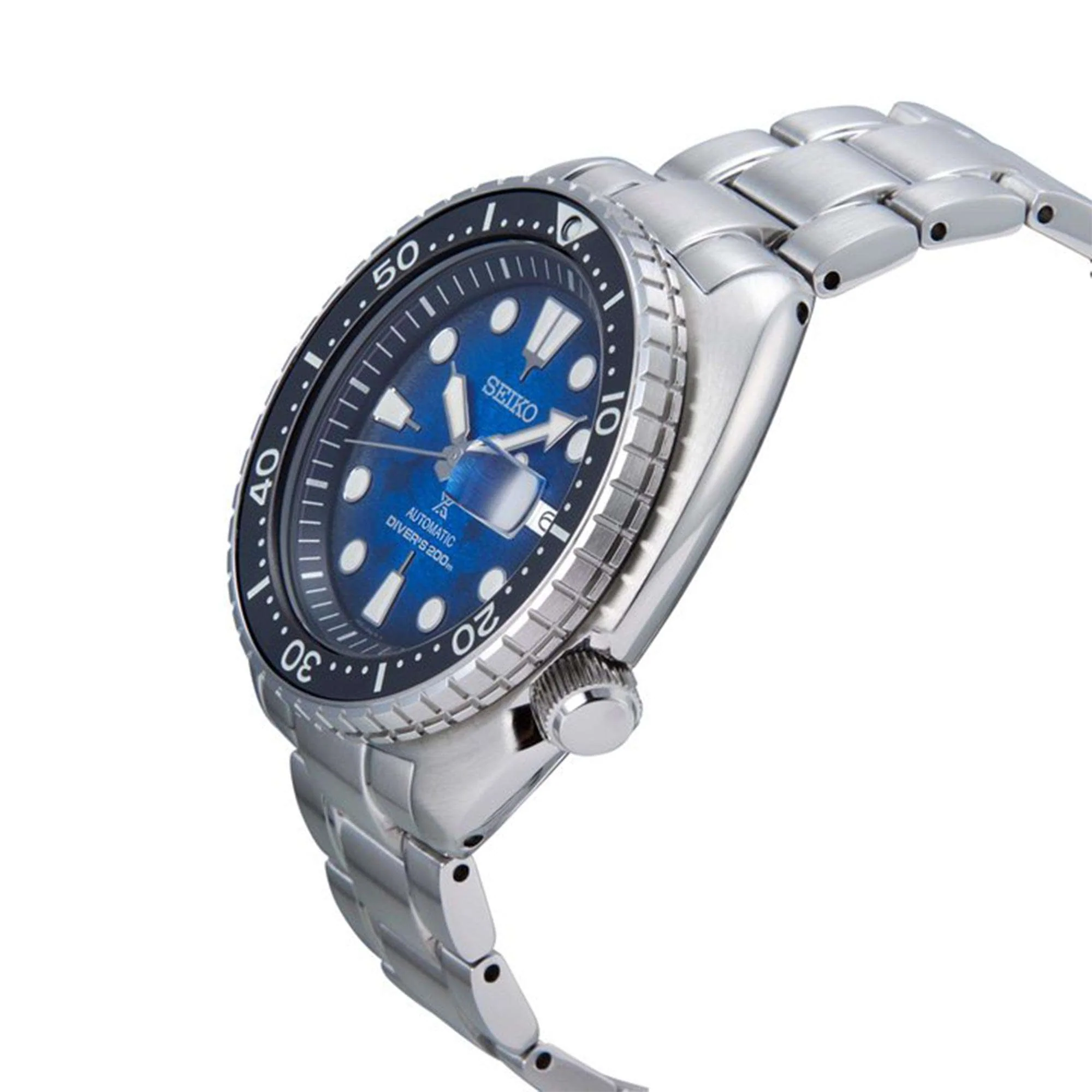 Seiko Prospex Save The Ocean 'King Turtle' Automatic Blue Dial Stainless Steel Bracelet Men's Watch SRPE39K1 - Image 2