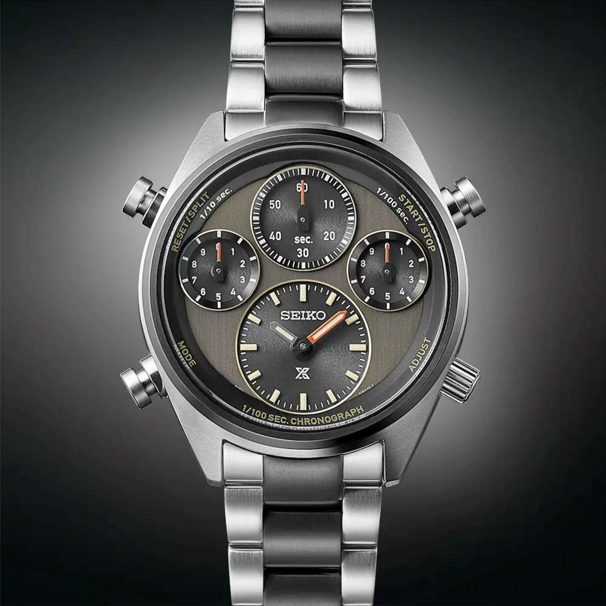 Seiko Prospex Speedtimer One-Hundredth of a Second Khaki Stripe Solar Chronograph 40th Anniversary Limited Edition Multicoloured Dial Men's Watch SFJ005P1 - Image 2