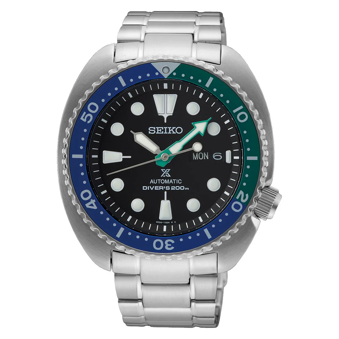 Seiko Prospex Turtle Tropical Lagoon Black Dial Stainless Steel Bracelet Men's Watch SRPJ35K1 - Image 4