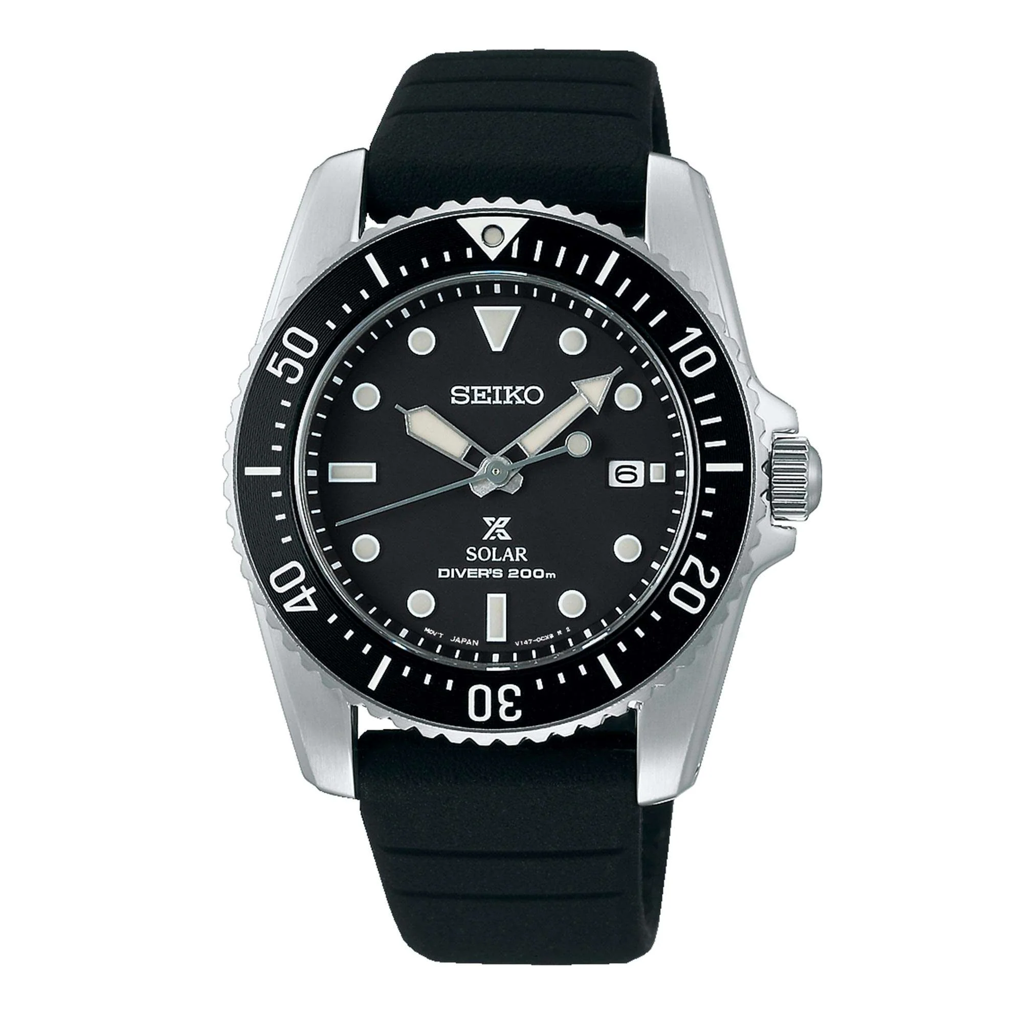 Seiko Prospex Compact Scuba Solar Black Dial Black Strap Men's Watch SNE573P1 - Image 2