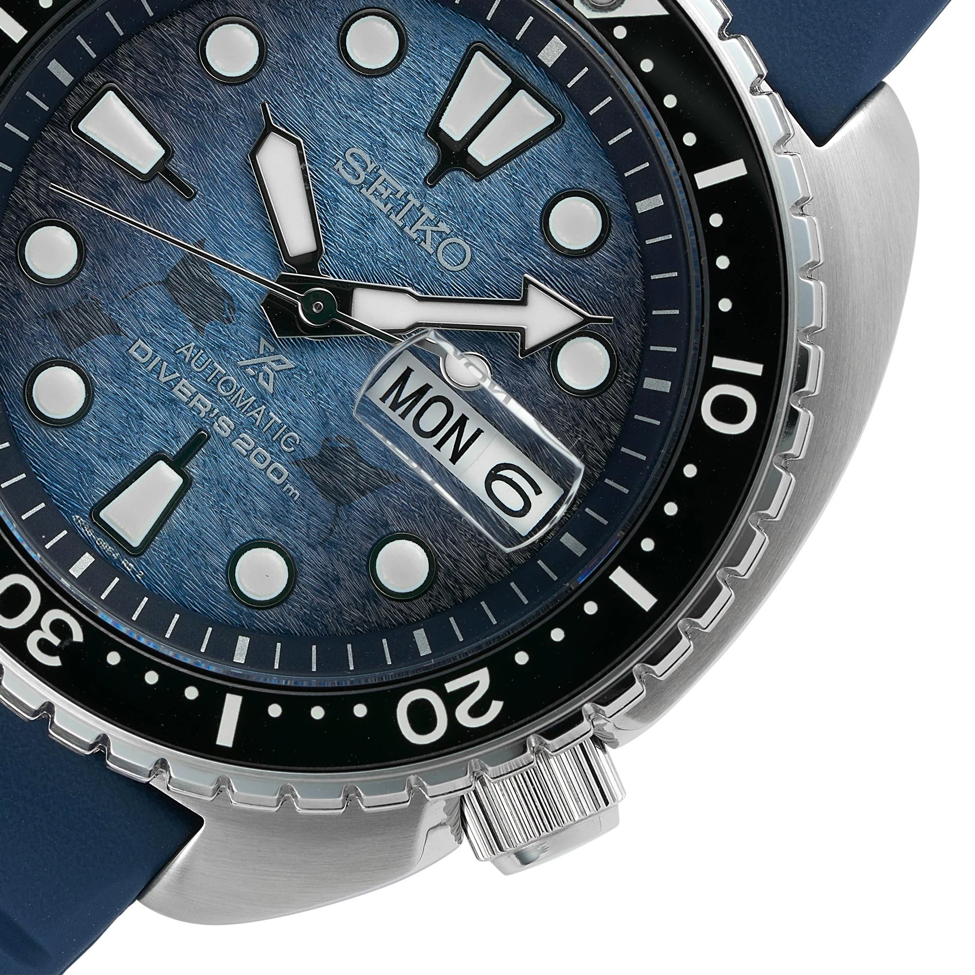 Seiko Prospex Save The Ocean 'King Turtle' Automatic Blue Dial Silicone Strap Men's Watch SRPF77K1 - Image 6