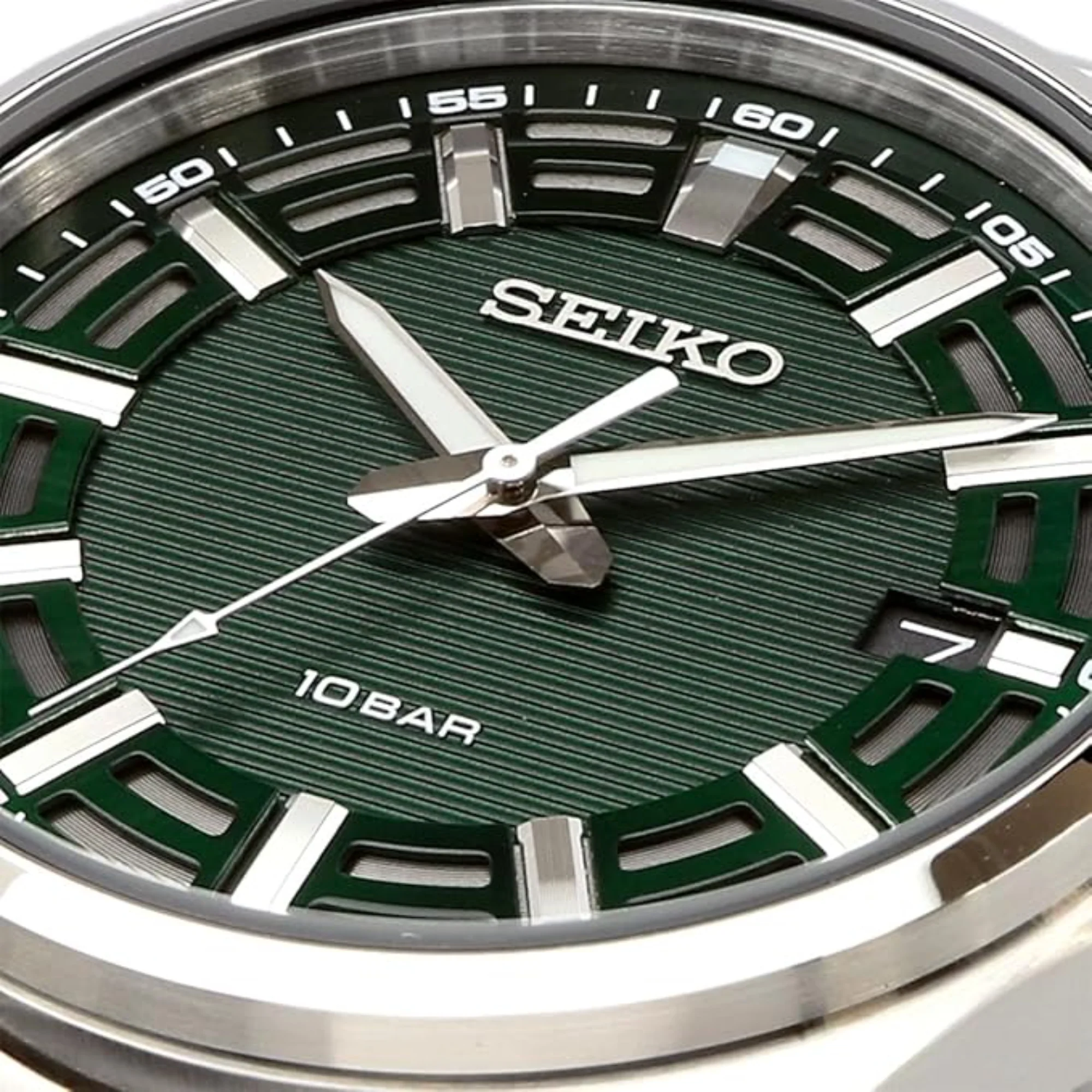 Seiko Conceptual Quartz Green Dial Steel Strap Men's Watch SUR503P1 - Image 4