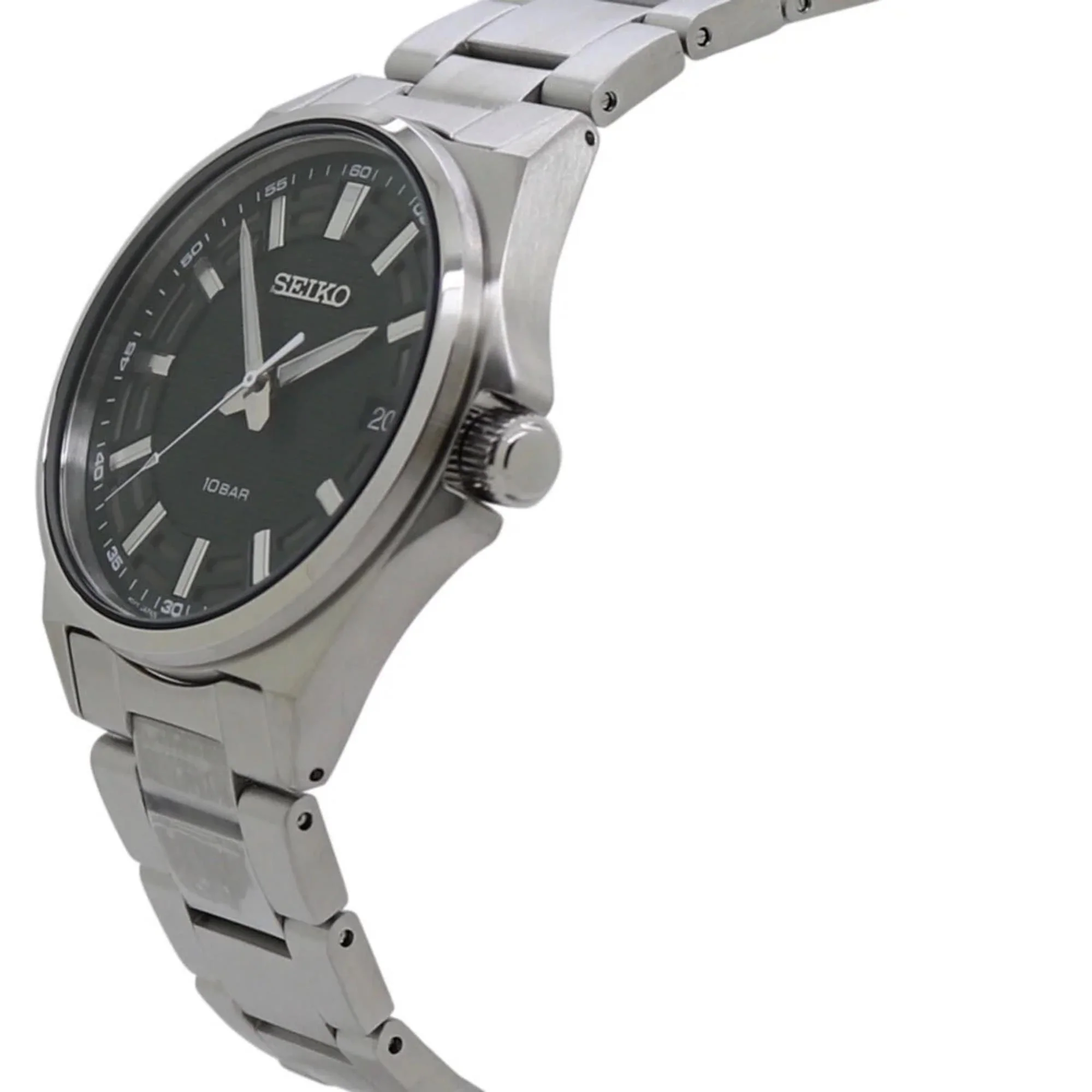 Seiko Conceptual Quartz Green Dial Steel Strap Men's Watch SUR503P1 - Image 5