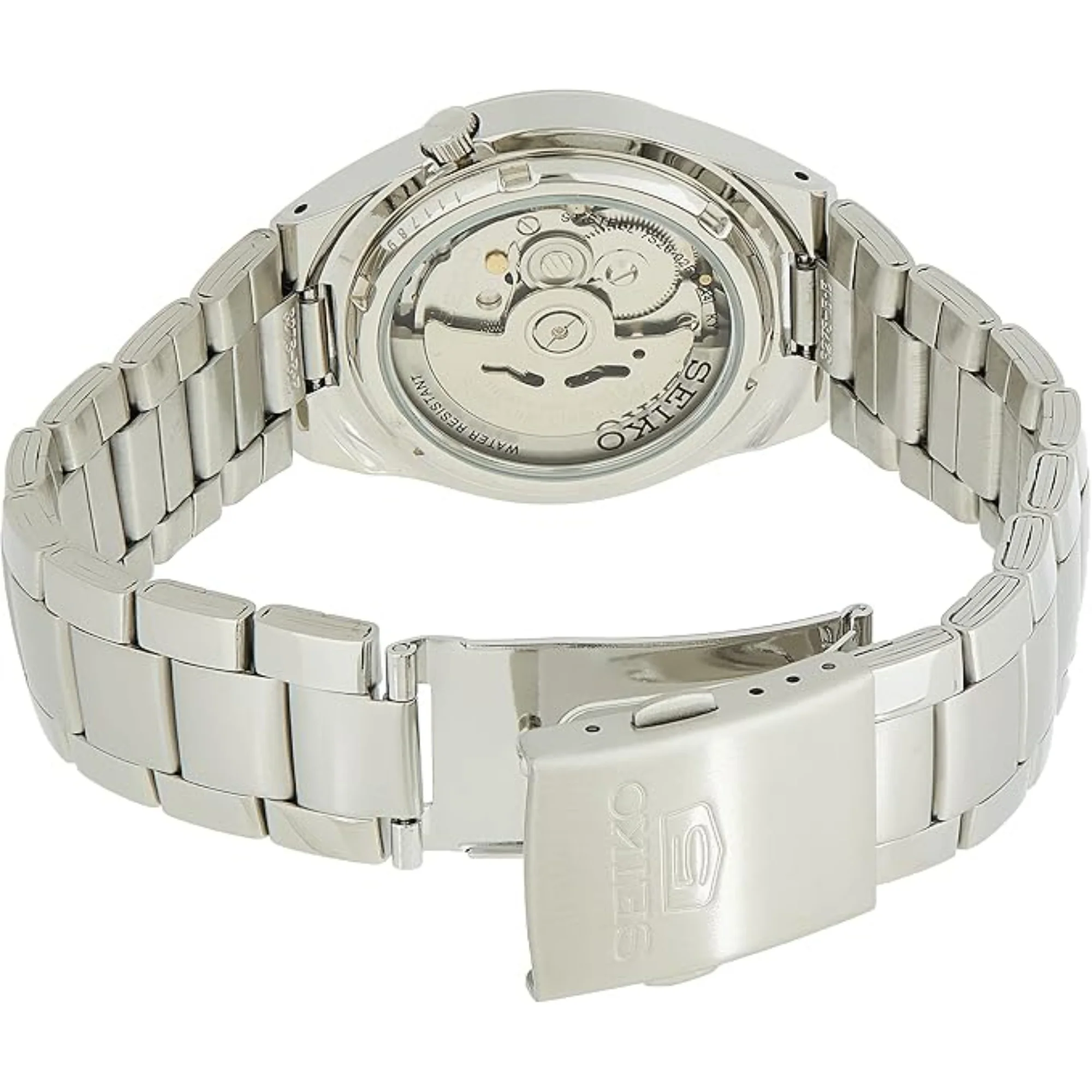 Seiko 5 Automatic Blue Dial Silver Stainless Steel Men's Watch SNK615K1 - Image 3