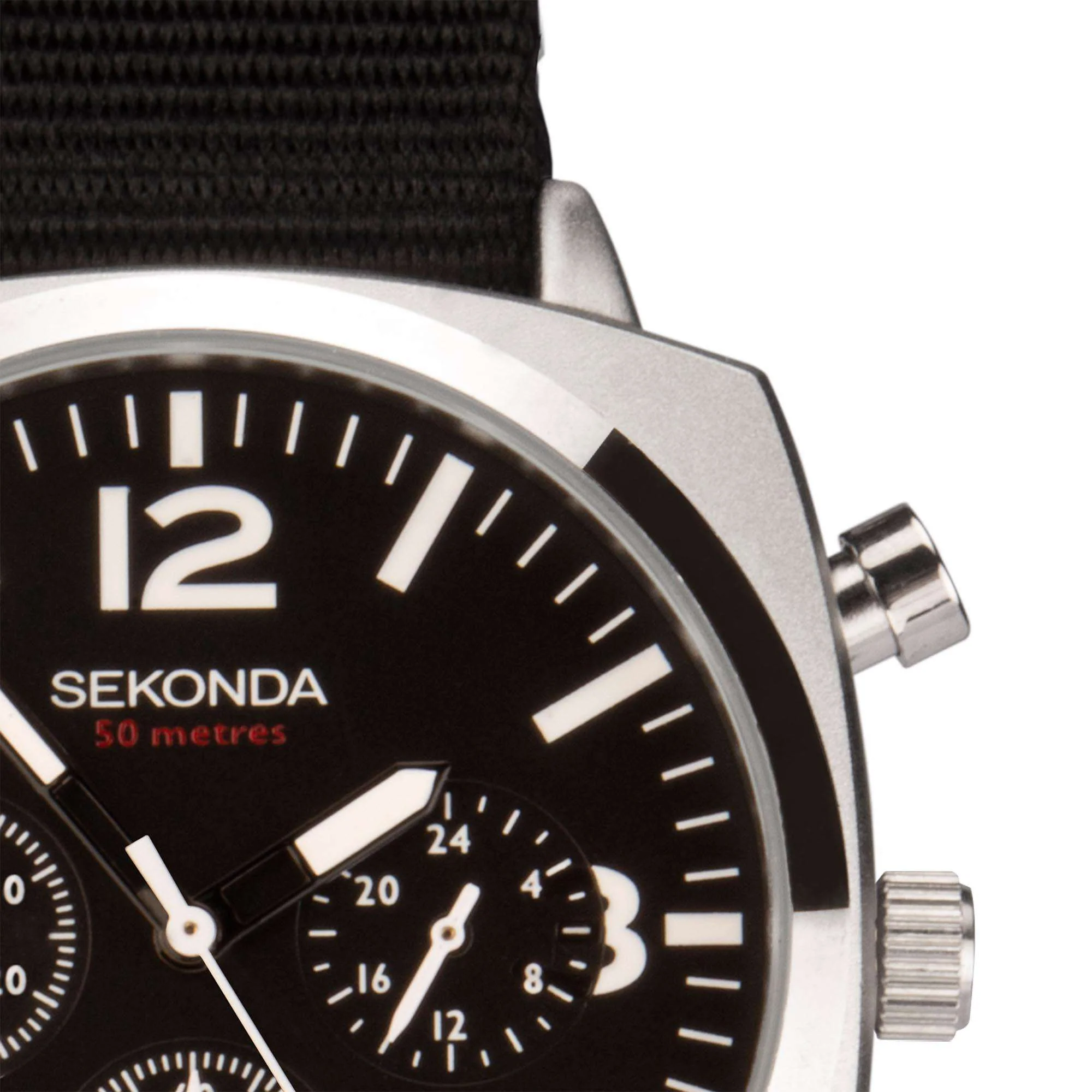 Sekonda Airborne Quartz Black Dial Black Strap Men's Watch 1989 - Image 4