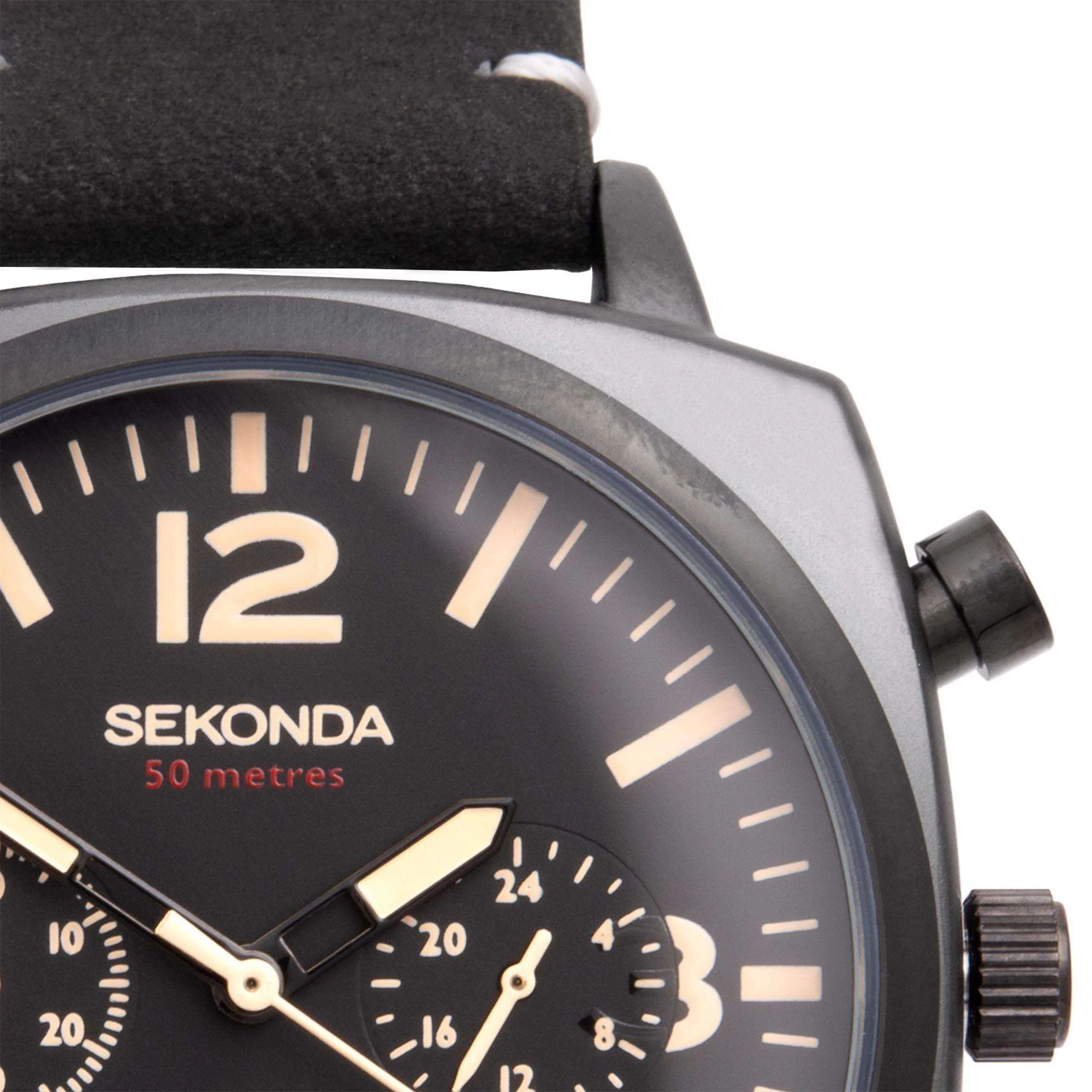 Sekonda Airborne Quartz Black Dial Black Strap Men's Watch 1991 - Image 5