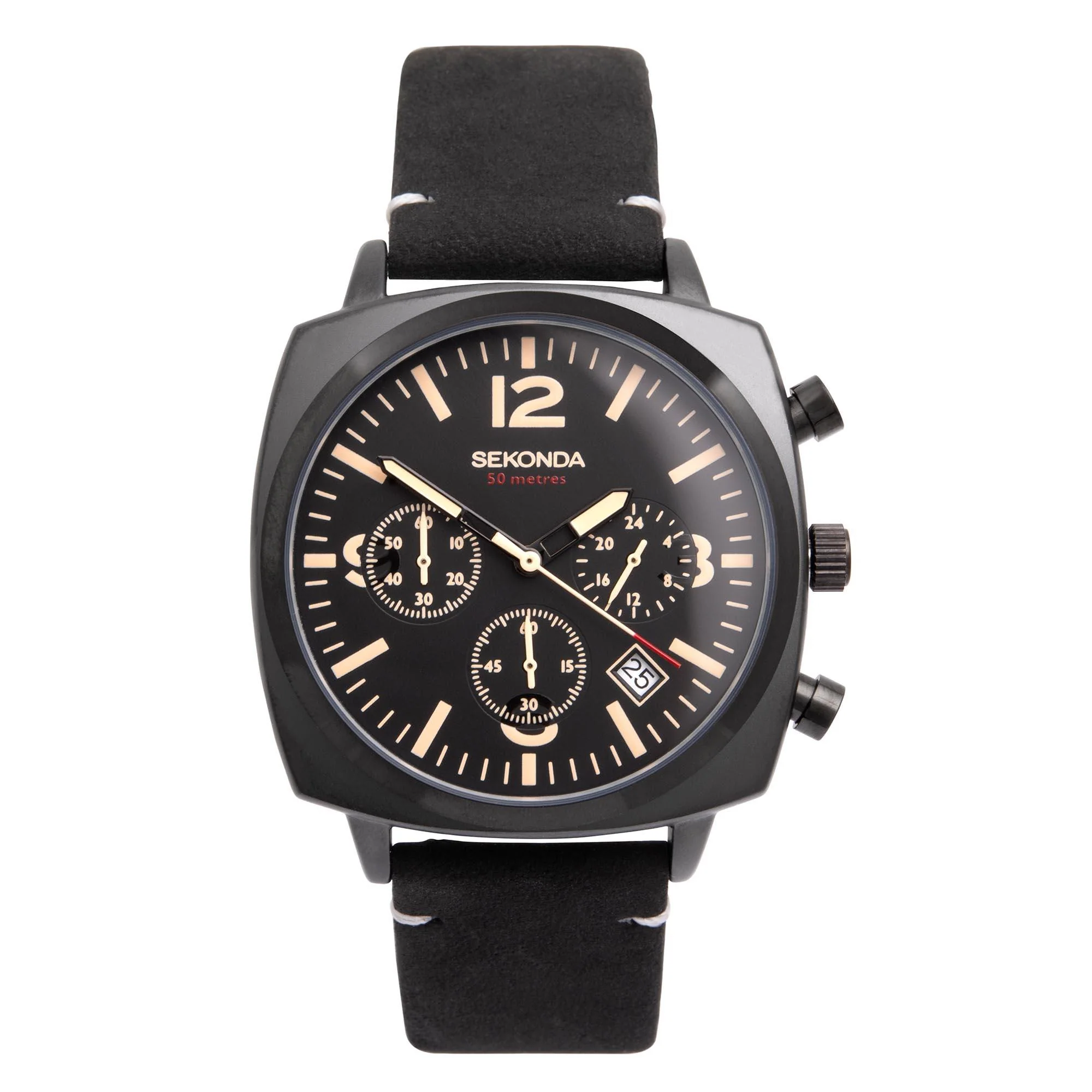 Sekonda Airborne Quartz Black Dial Black Strap Men's Watch 1991 - Image 8