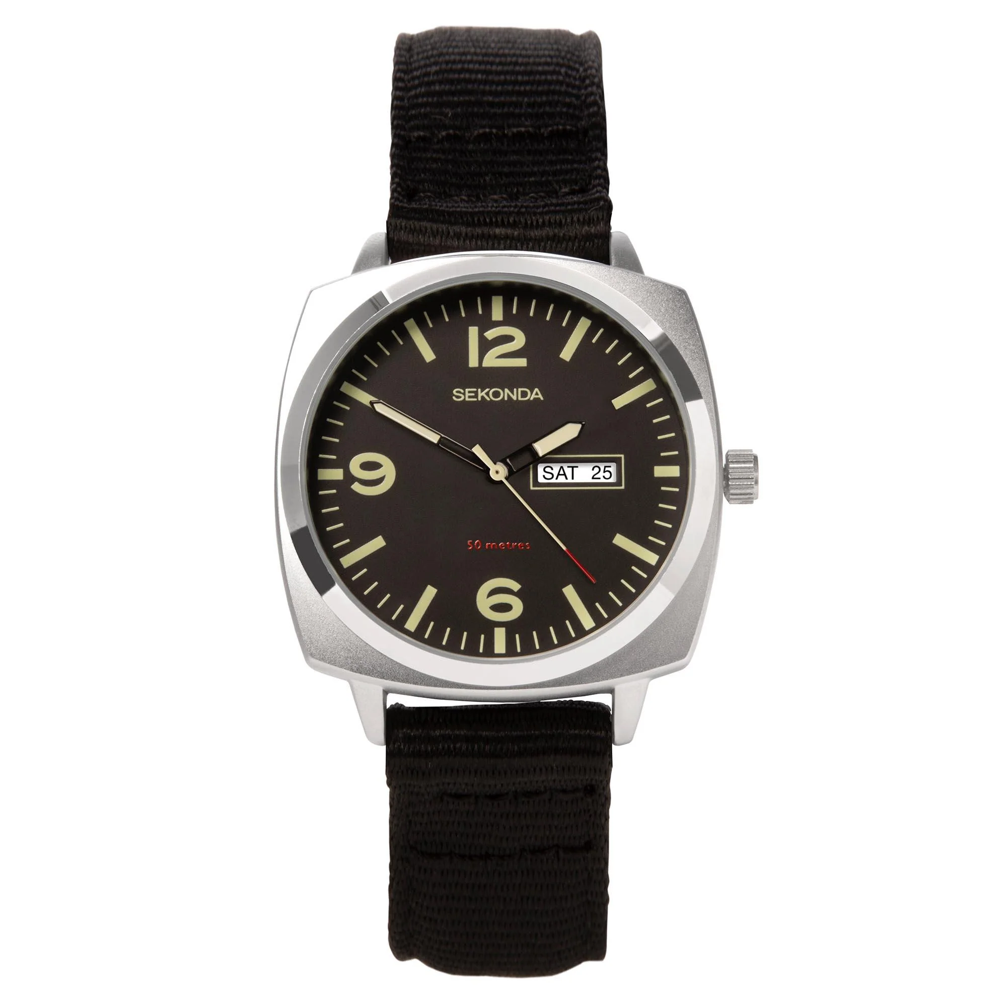 Sekonda Airborne Quartz Black Dial Black Strap Men's Watch 1992 - Image 8