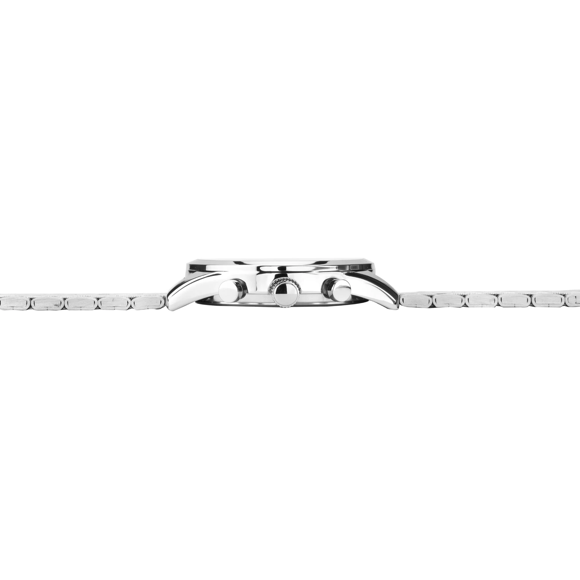 Sekonda Chronograph Quartz Black Dial Silver Steel Bracelet Men's Watch 1772 - Image 6