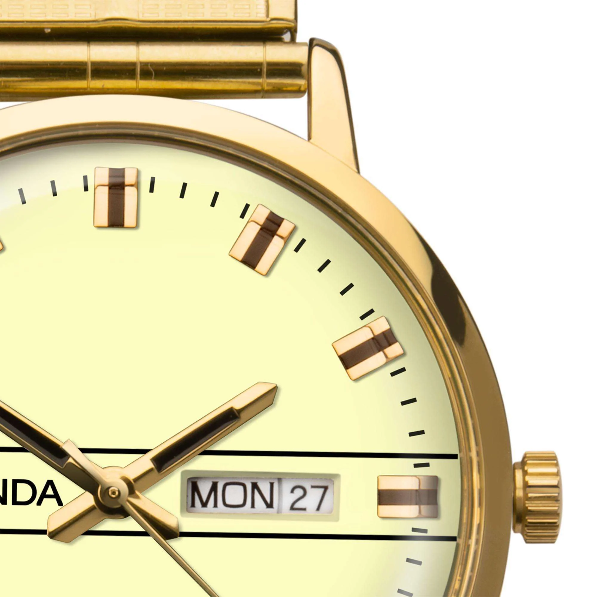 Sekonda Classic Quartz Gold Coloured Dial Stainless Bracelet Men's Watch 1952 - Image 4