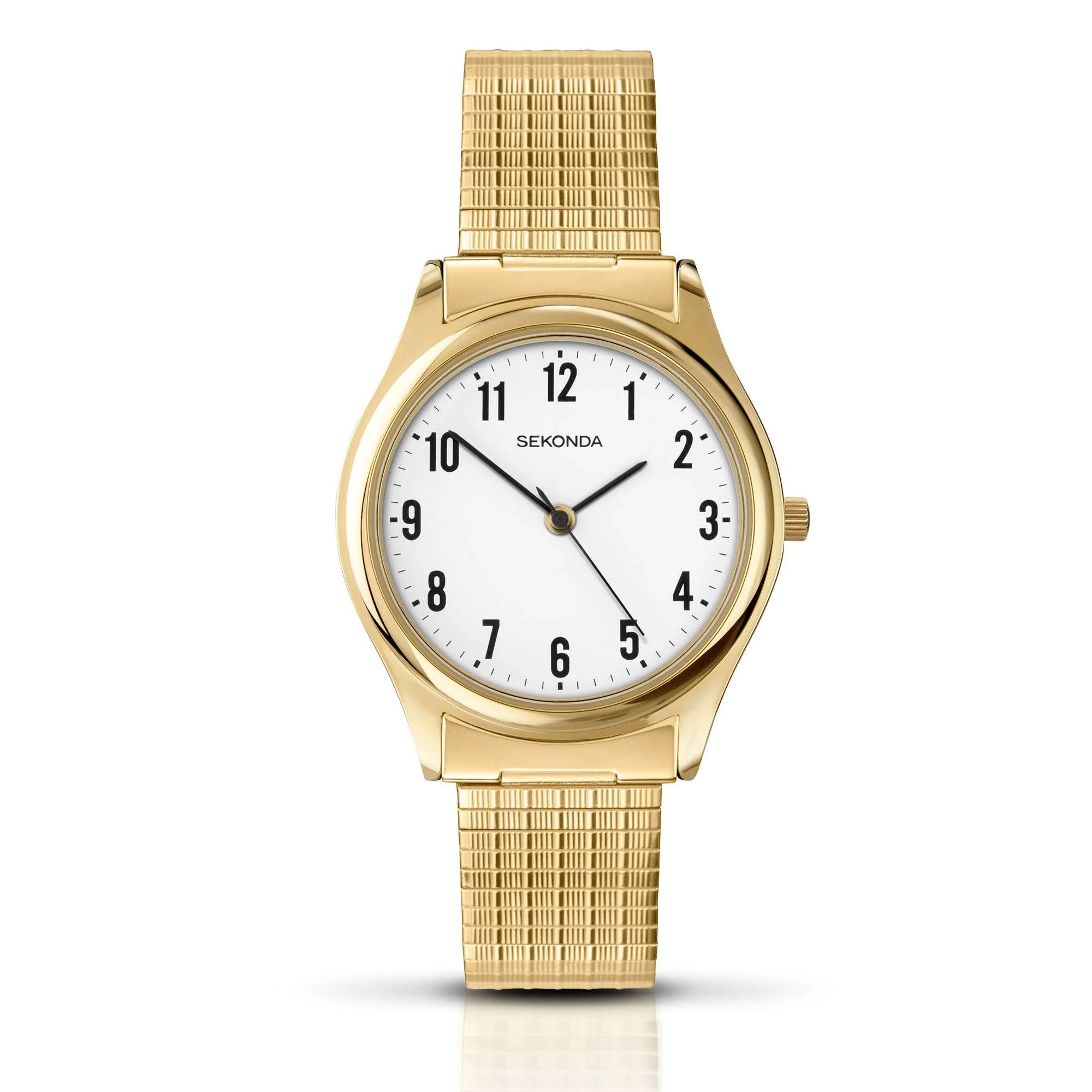 Sekonda Classic Quartz White Dial Gold PVD Expander Bracelet Men's Watch 3752.00 - Image 2