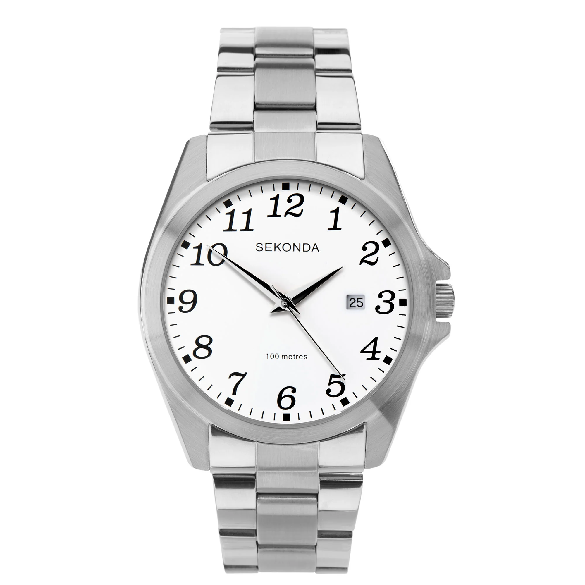 Sekonda Classic Quartz White Dial Stainless Steel Bracelet Men's Watch 1635 - Image 2