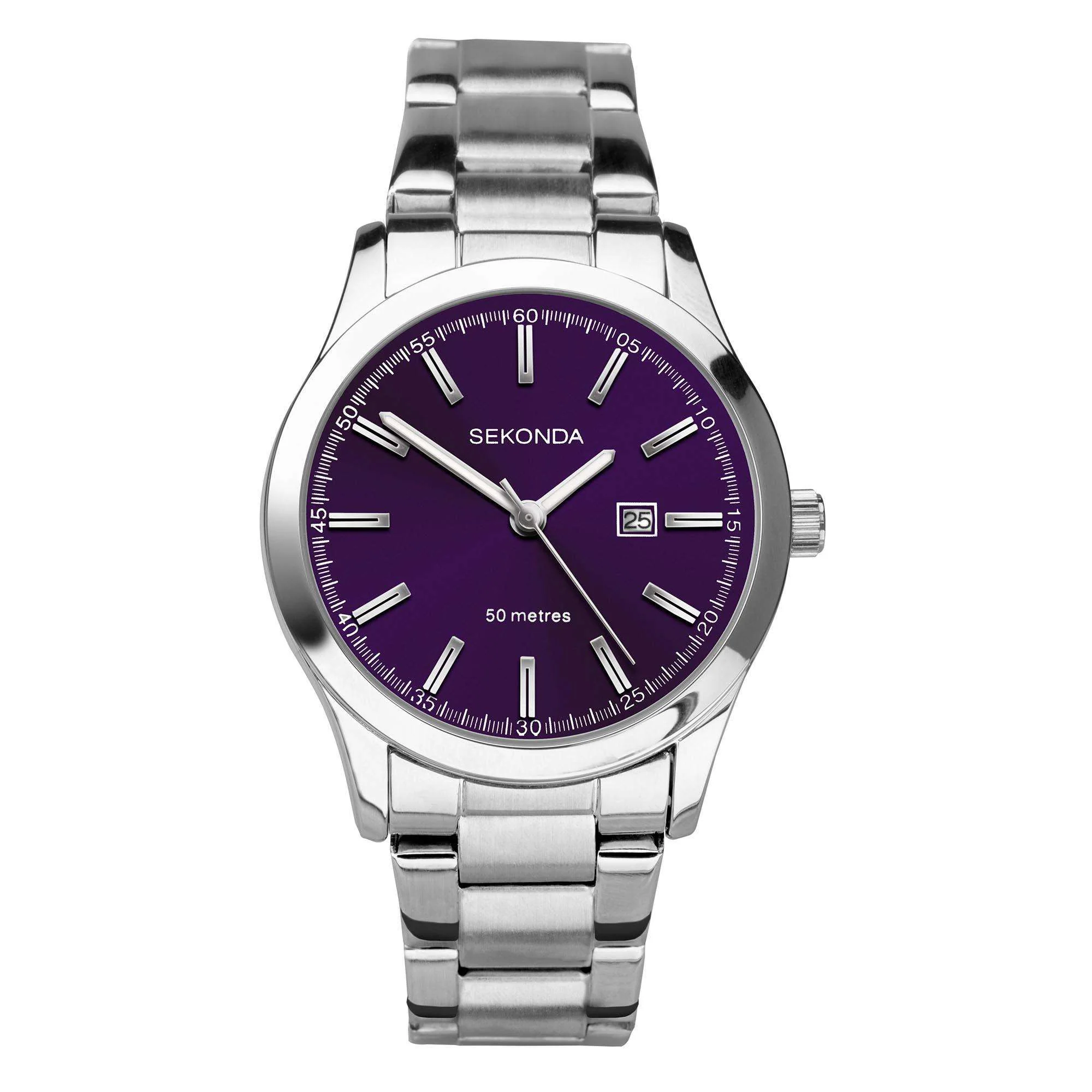 Sekonda ColourPop Quartz Navy Dial Stainless Steel Bracelet Ladies Watch 40366 - Image 8