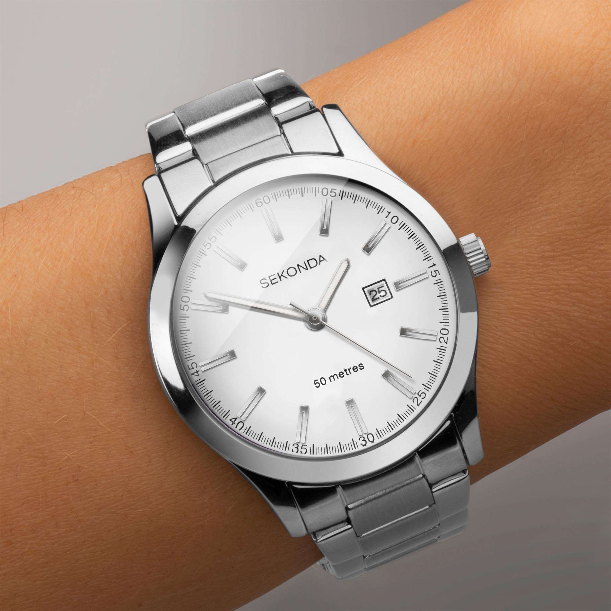 Sekonda ColourPop Quartz White Dial Stainless Steel Bracelet Ladies Watch 40363 - Image 7