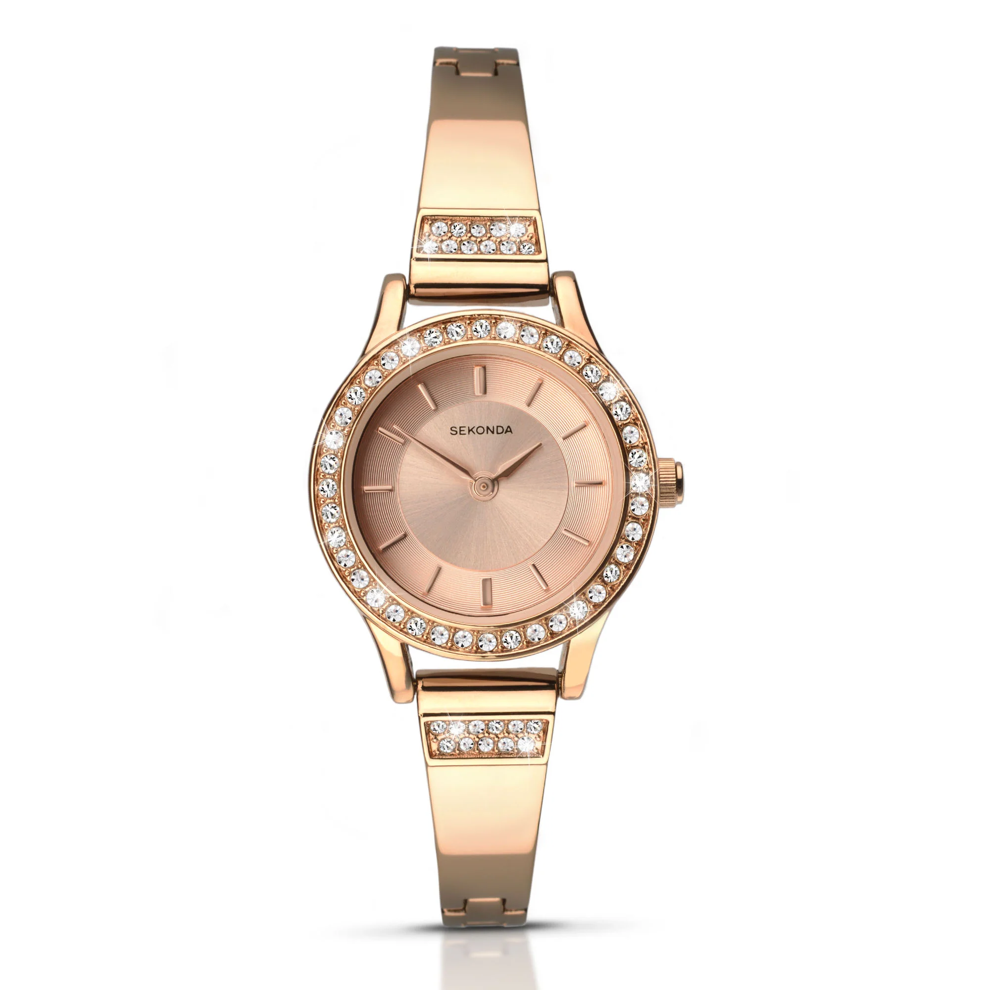 Sekonda Dress Quartz Rose Gold Dial Rose Gold PVD Stainless Steel Bracelet Ladies Watch 2203 - Image 2
