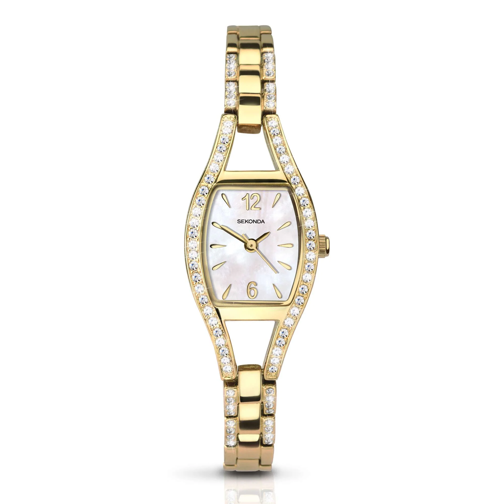 Sekonda Quartz Mother of Pearl Dial Gold PVD Stainless Steel Bracelet Ladies Watch - 2392