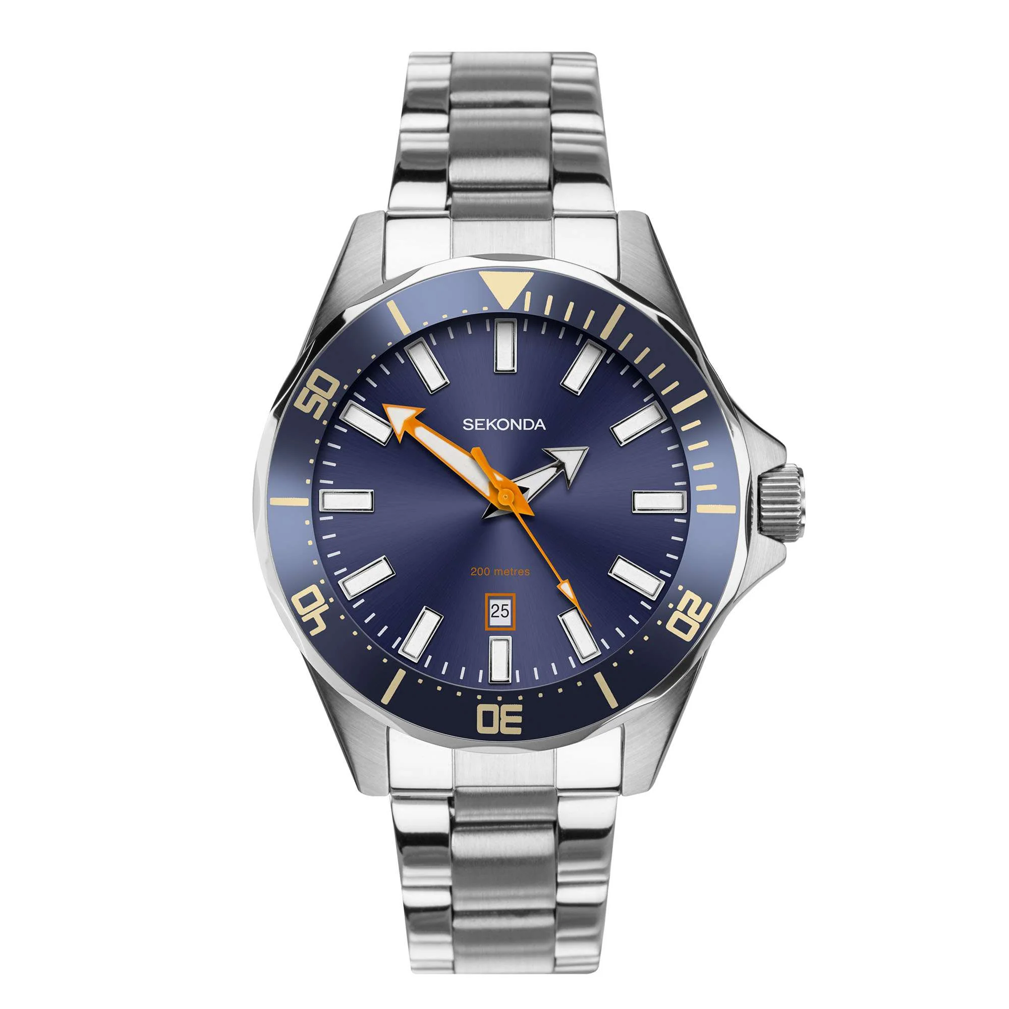 Sekonda Sports Quartz Blue Dial Stainless Steel Bracelet Men’s Watch 1845 - Image 3