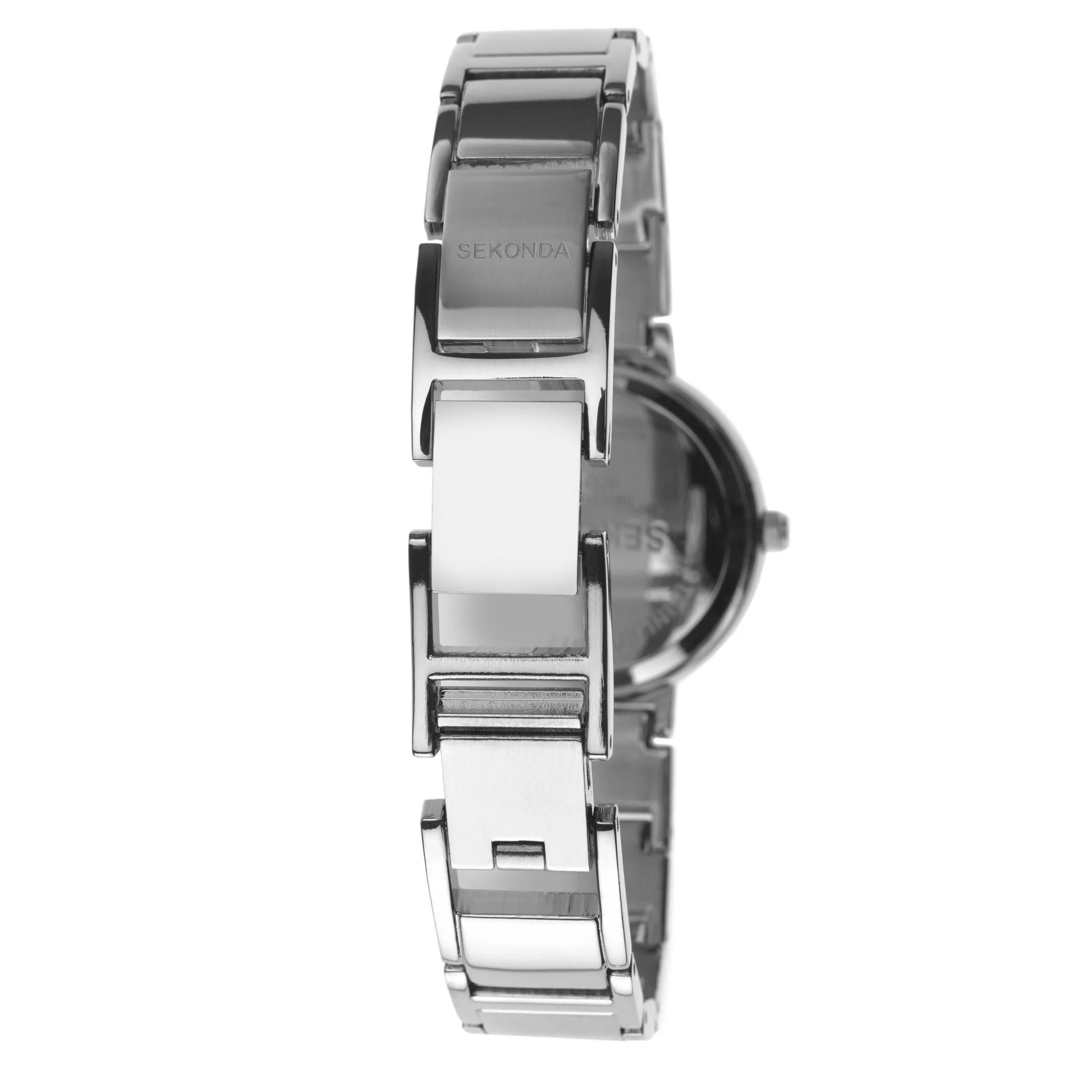 Seksy Classic Quartz Silver Dial Silver PVD Brass Bracelet Ladies Watch 2371 - Image 4