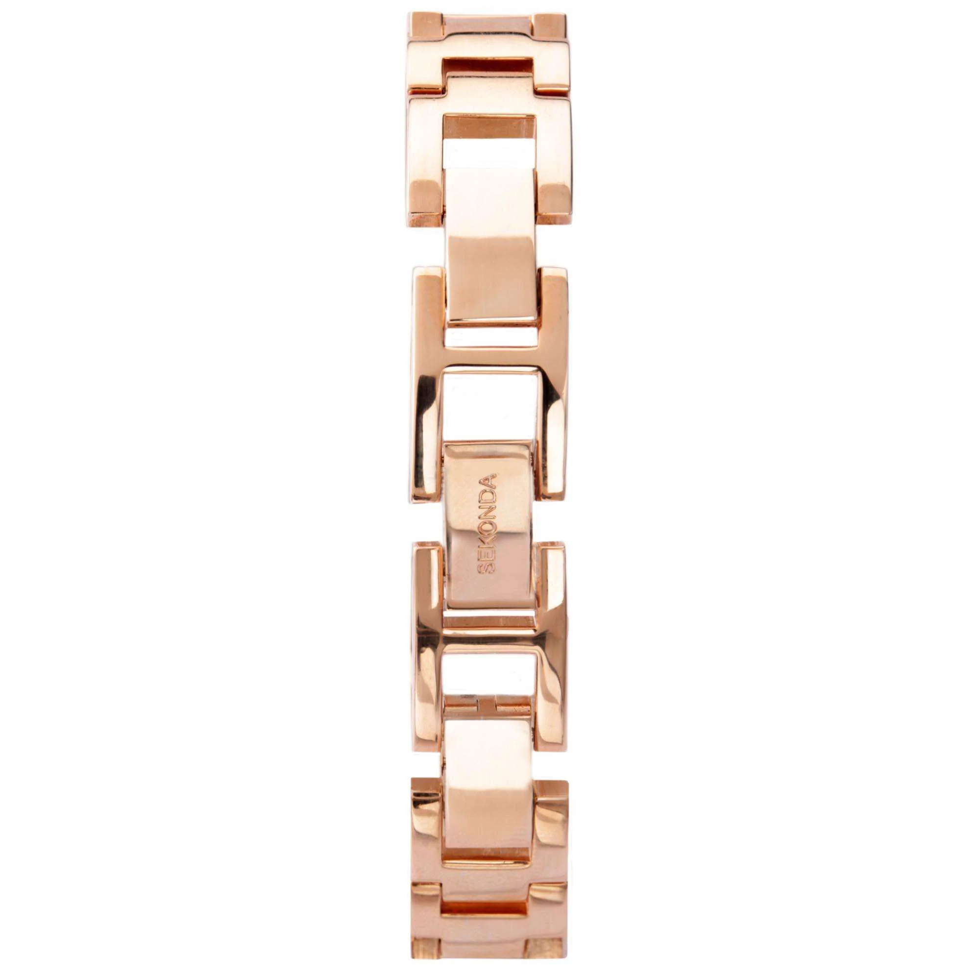 Seksy Sparkle Shimmer Quartz Rose Gold Dial Rose Gold PVD Brass Bracelet Ladies Watch 2850 - Image 2