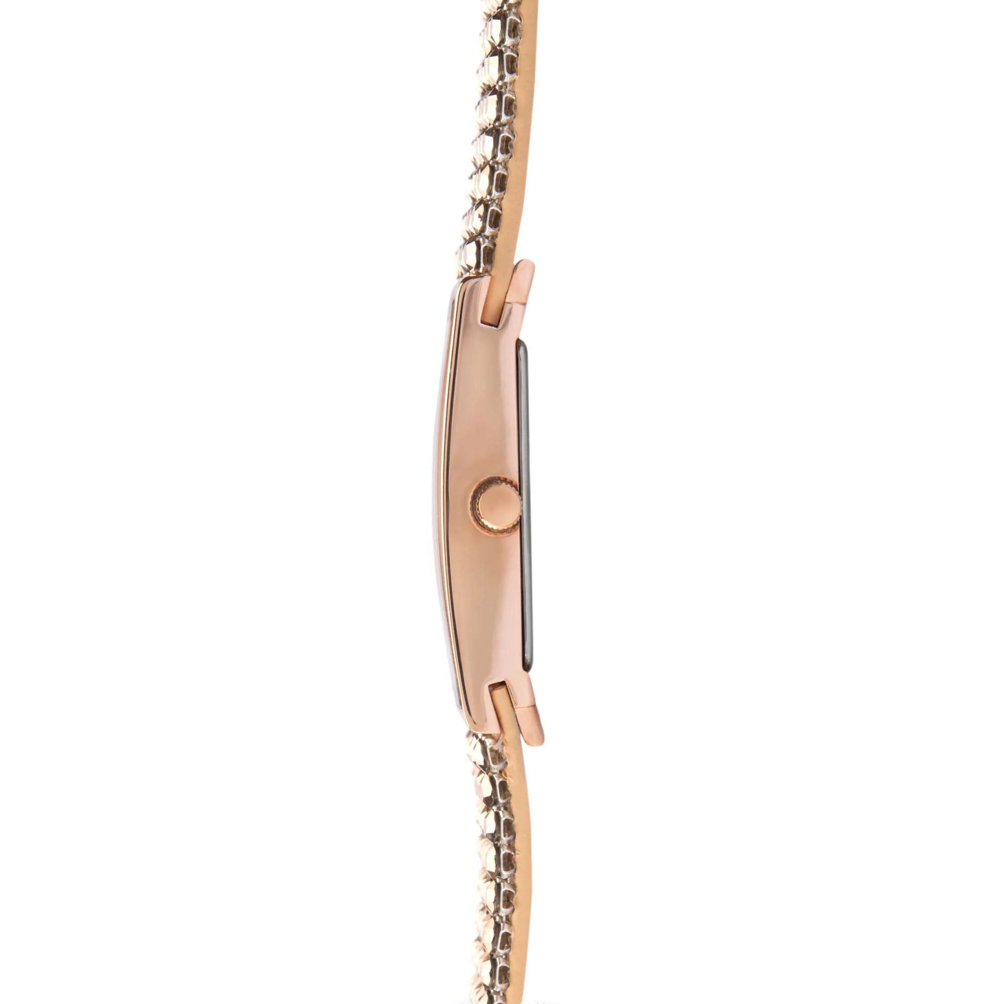 Seksy Sparkle Shimmer Quartz Rose Gold Dial Rose Gold PVD Brass Bracelet Ladies Watch 2850 - Image 3