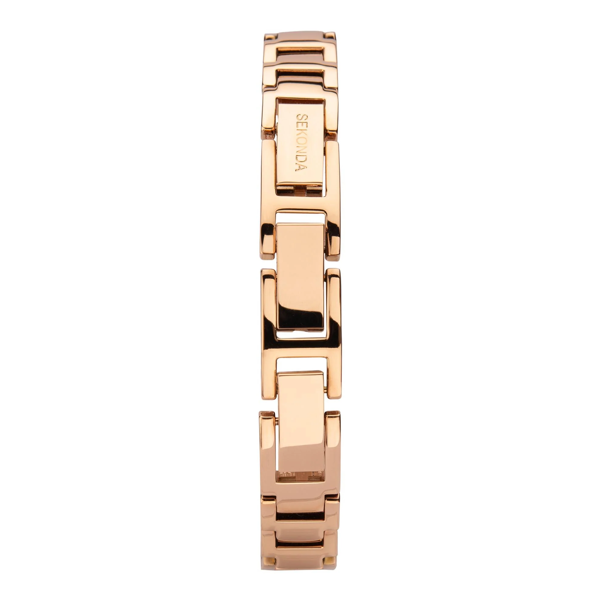 Seksy Classic Quartz Mother of Pearl Dial Rose Gold IP Brass Bracelet Ladies Watch 2950 - Image 4