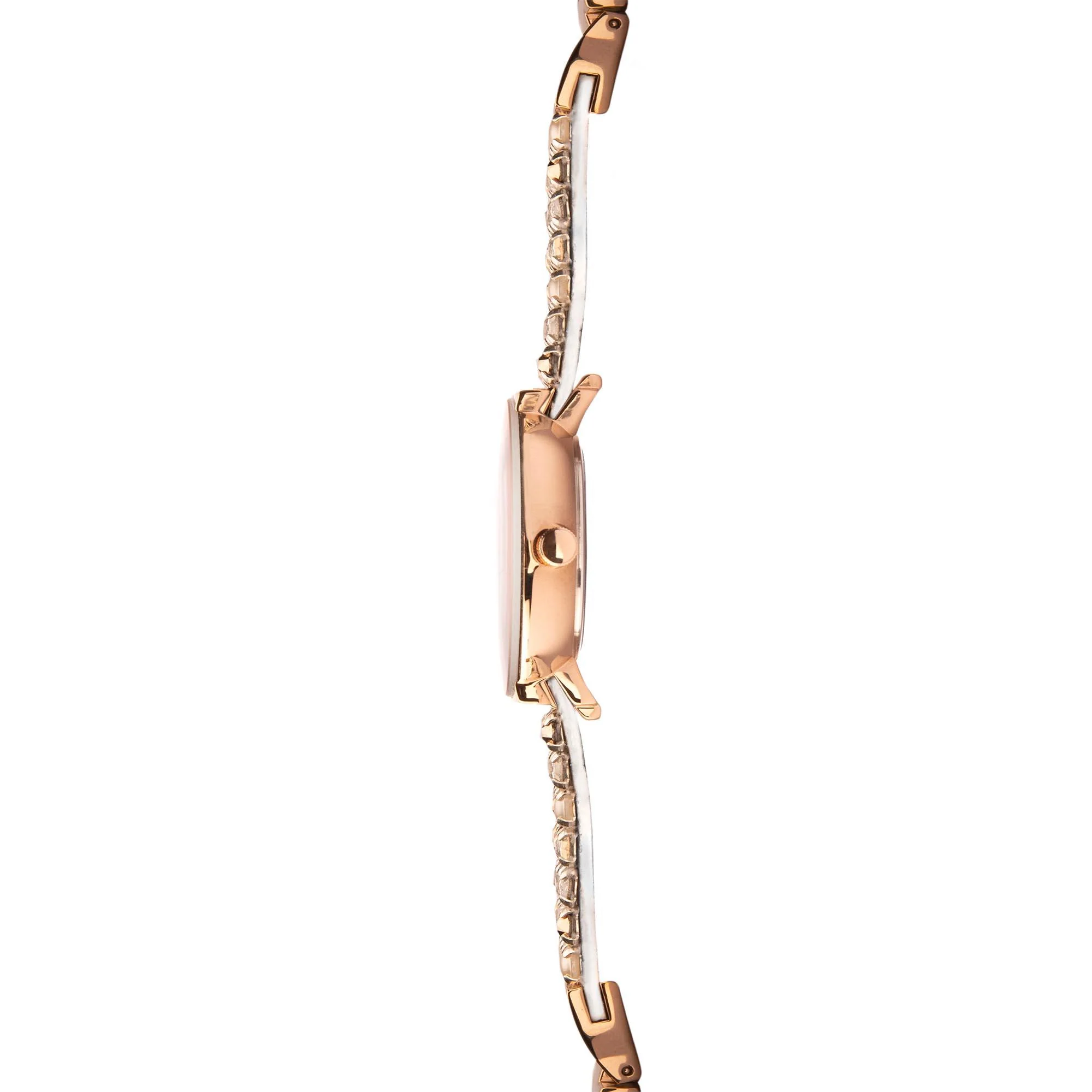 Seksy Classic Quartz Mother of Pearl Dial Rose Gold IP Brass Bracelet Ladies Watch 2950 - Image 5