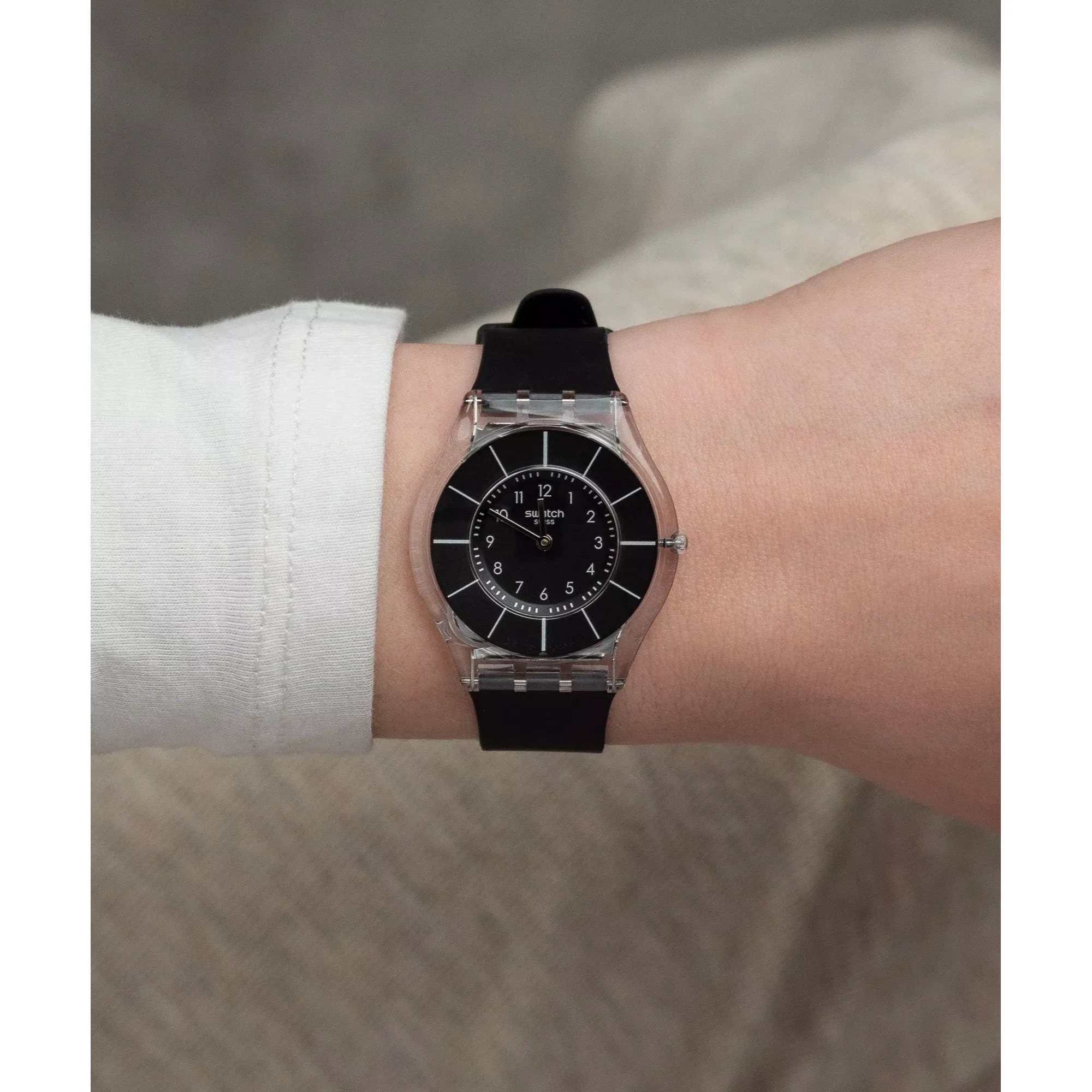 Swatch Black Classiness Case Black Dial Watch SS08K103 - Image 6