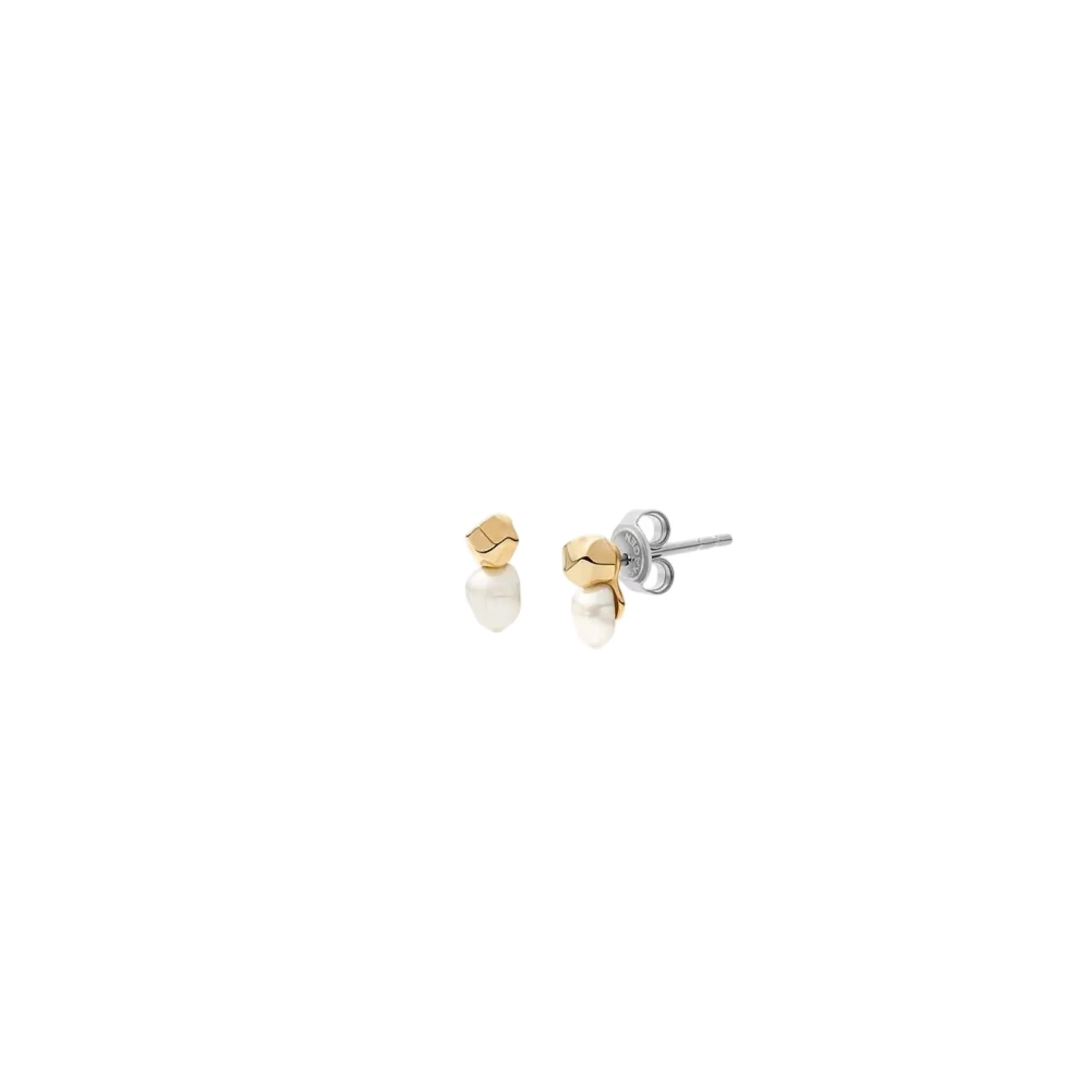 Skagen Agnethe Pearl Gold-Tone Stainless Steel Stud Women's Earrings SKJ1881710 - Image 5