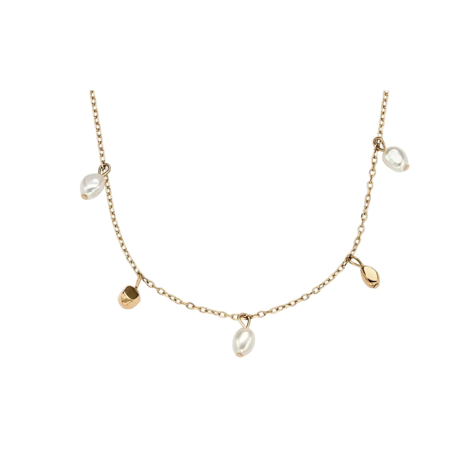 Skagen Agnethe Pearl Gold-Tone Stainless Steel Women's Necklace SKJ1879710 - Image 4