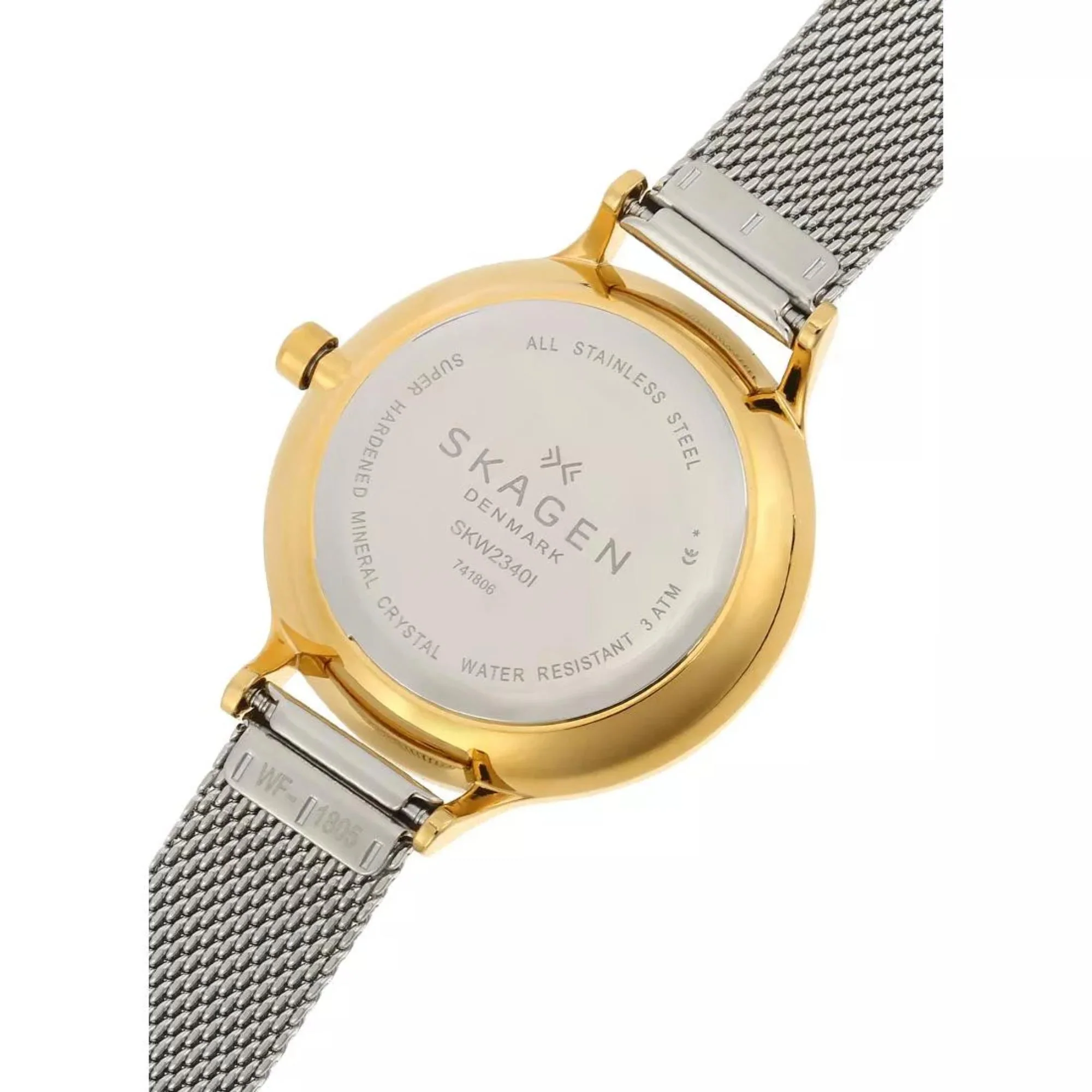 Skagen Anita Lille Two-Tone Steel Mesh White Silver Women’s Watch SKW2340 - Image 15