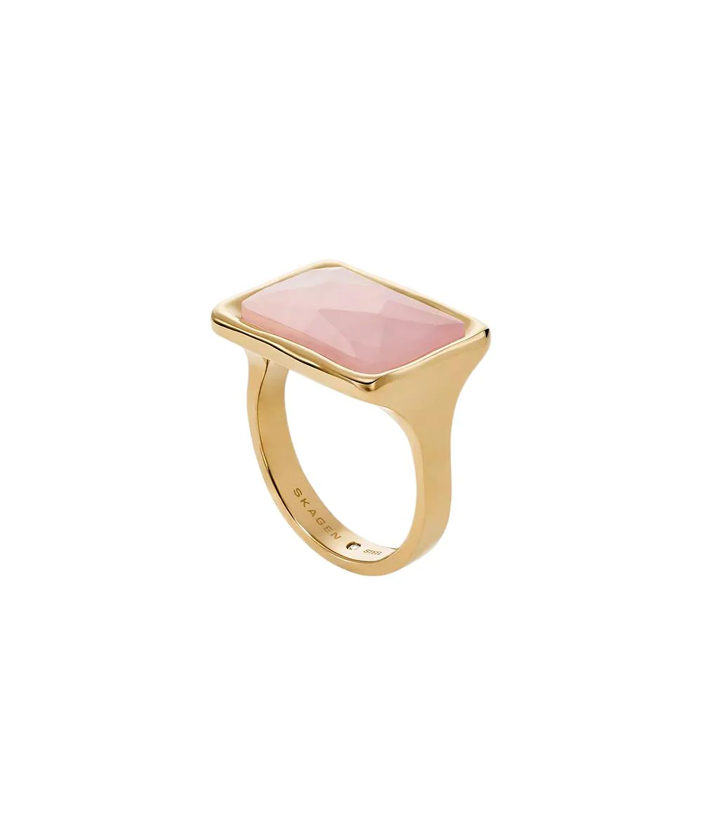 Skagen Anja Rose Quartz Gold-Tone Stainless Steel Cocktail Ladies Ring SKJ1863710-6.5 - Image 3