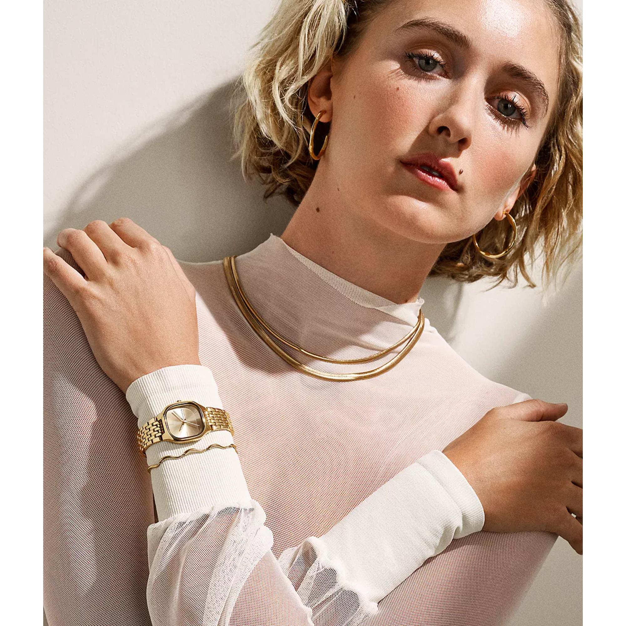 Skagen Moderne Stak Gold-Tone Stainless Steel Chain Ladies Necklace SKJ1866710 - Image 2