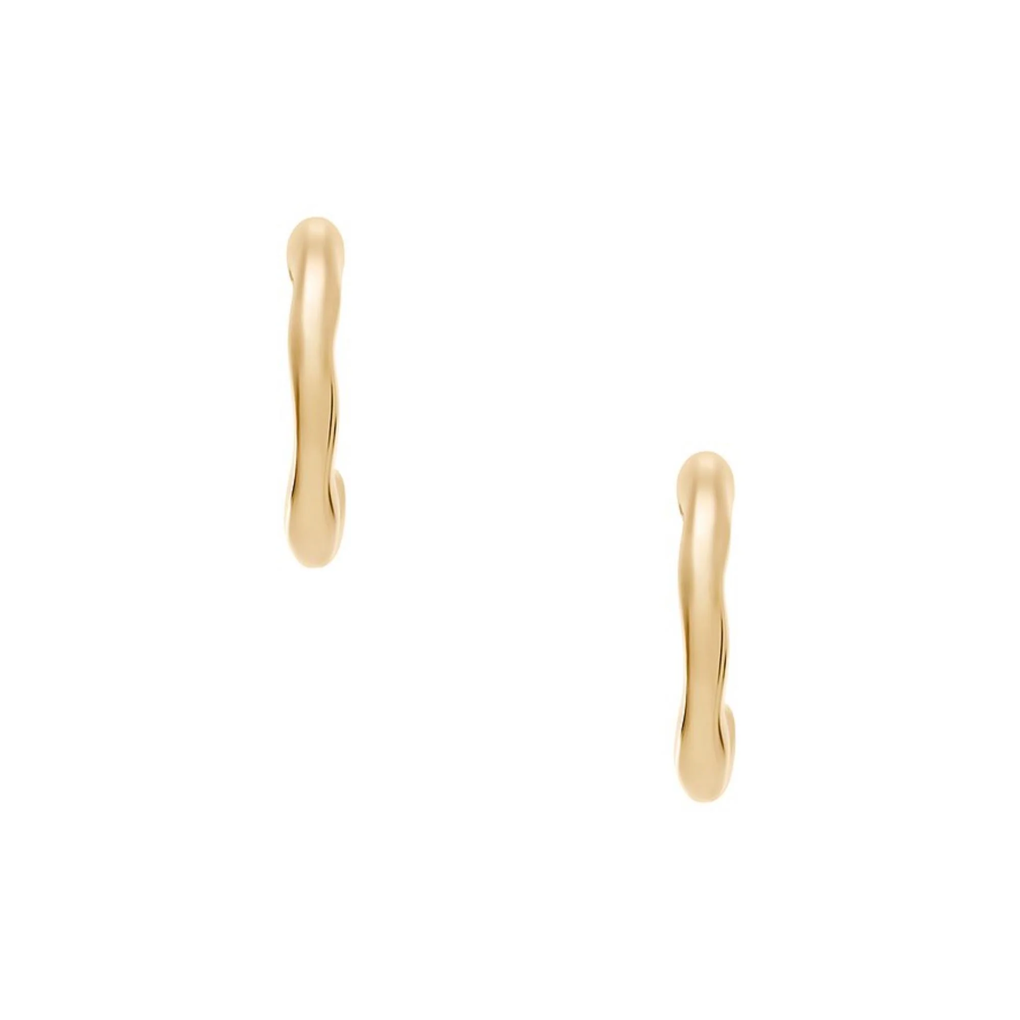 Skagen Moderne Stak Gold-Tone Stainless Steel Hoop Ladies Earrings SKJ1868710 - Image 3