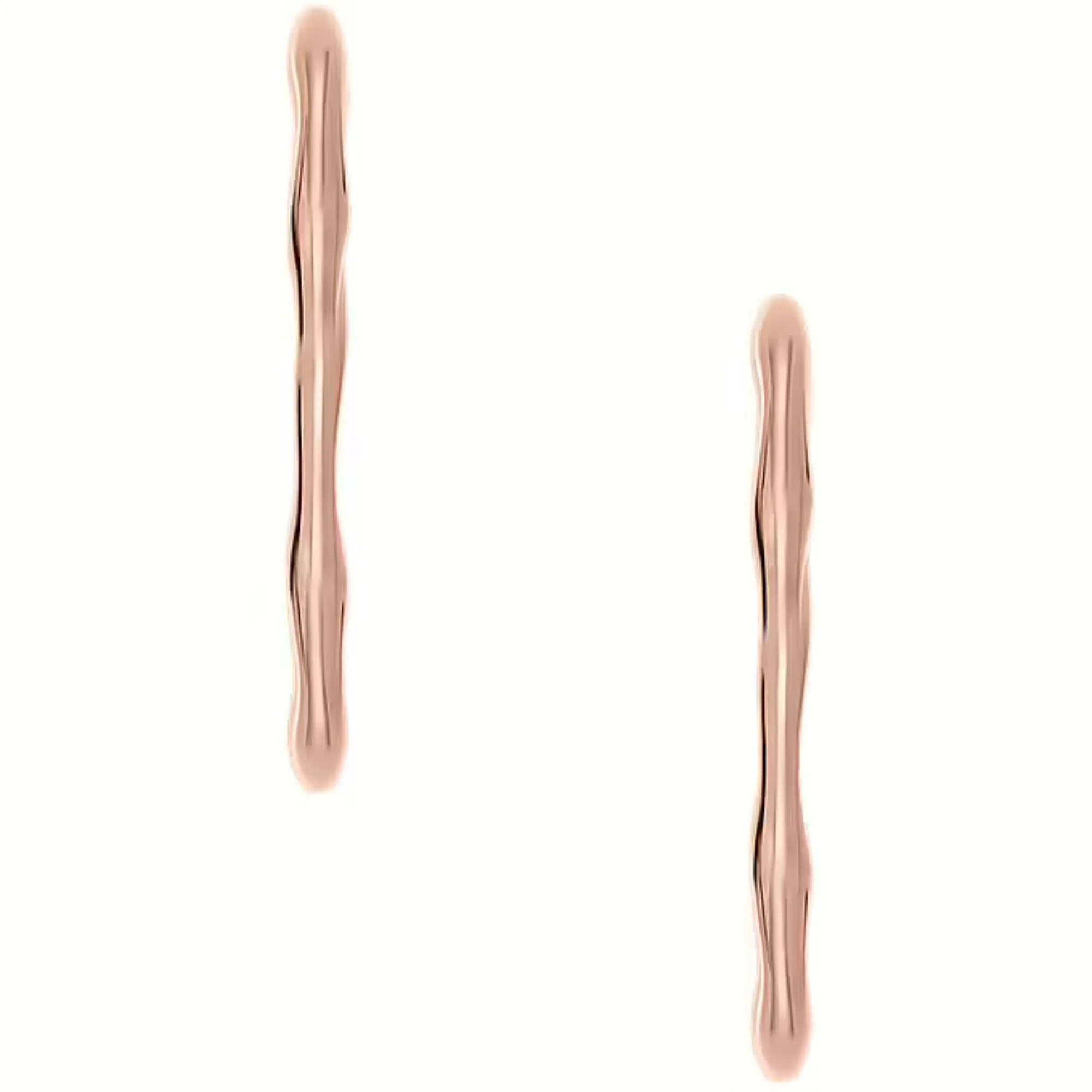 Skagen Moderne Stak Rose Gold-Tone Stainless Steel Hoop Ladies Earrings SKJ1874791 - Image 2