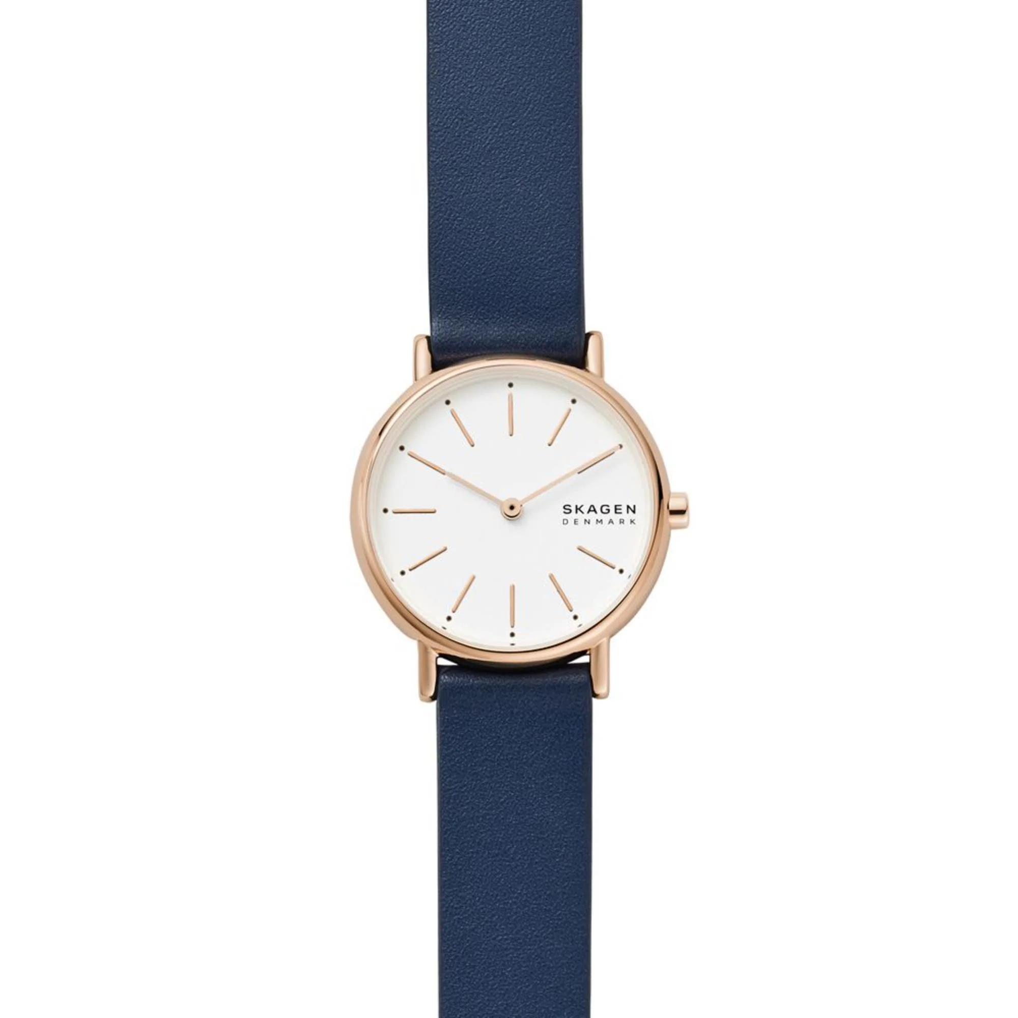 Skagen Signatur Lille Quartz White Dial Leather Strap Women's Watch SKW2838