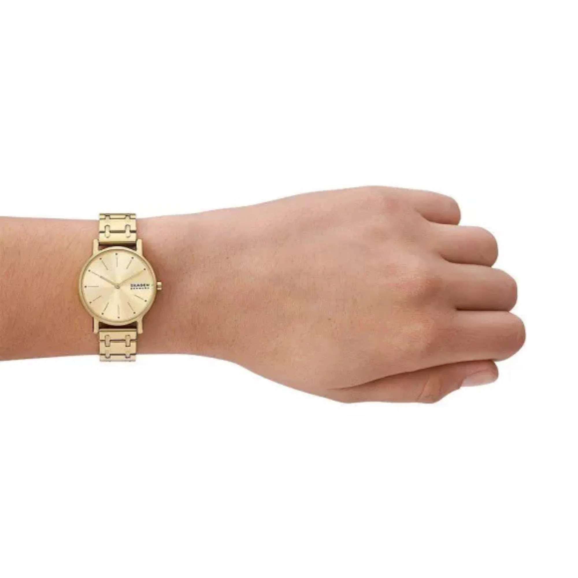 Skagen Signatur Lille Gold Stainless Steel Bracelet Gold Dial Women’s Watch SKW3124 - Image 4
