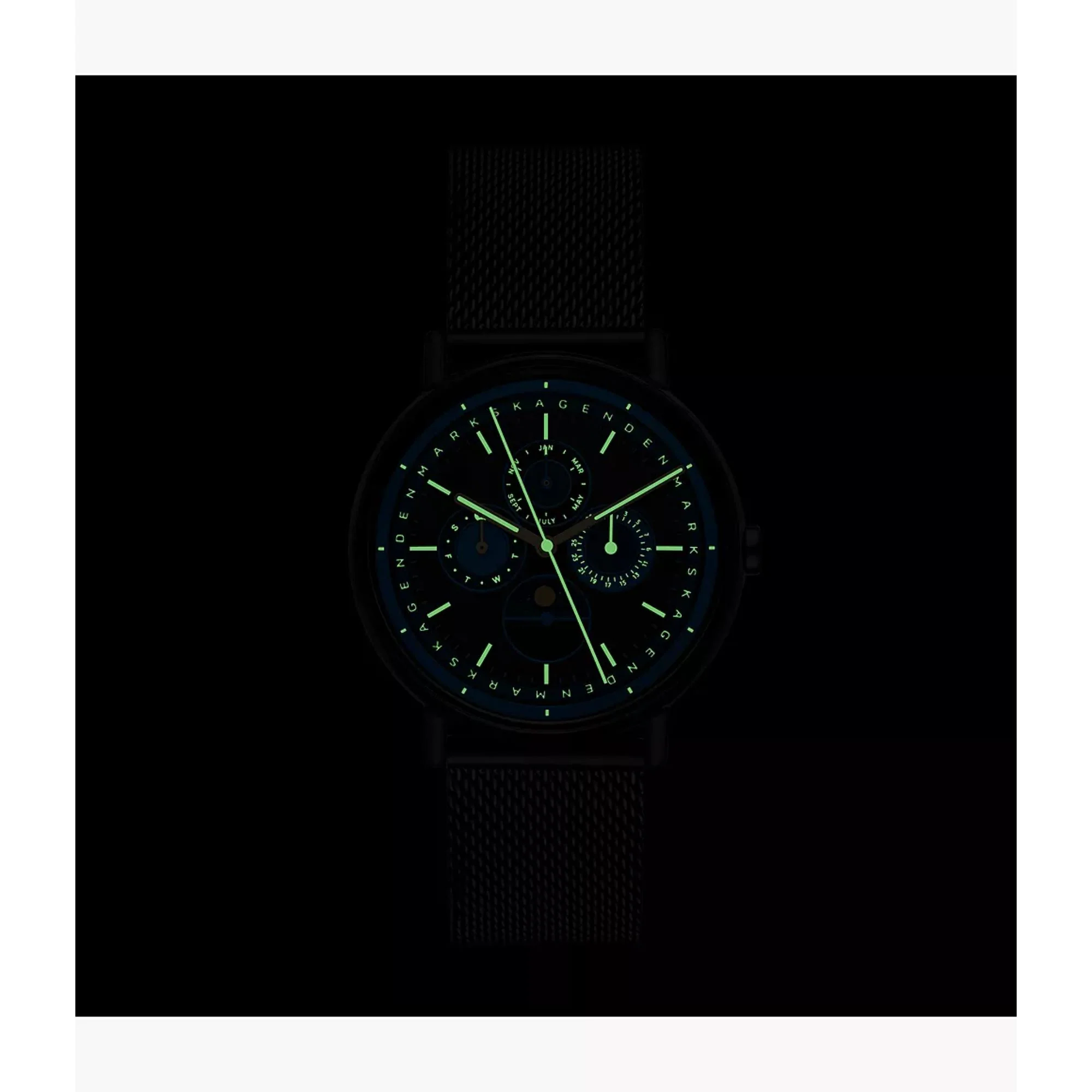 Skagen Signatur Multifunction Black Dial Steel Strap Men's Watch SKW6944 - Image 5