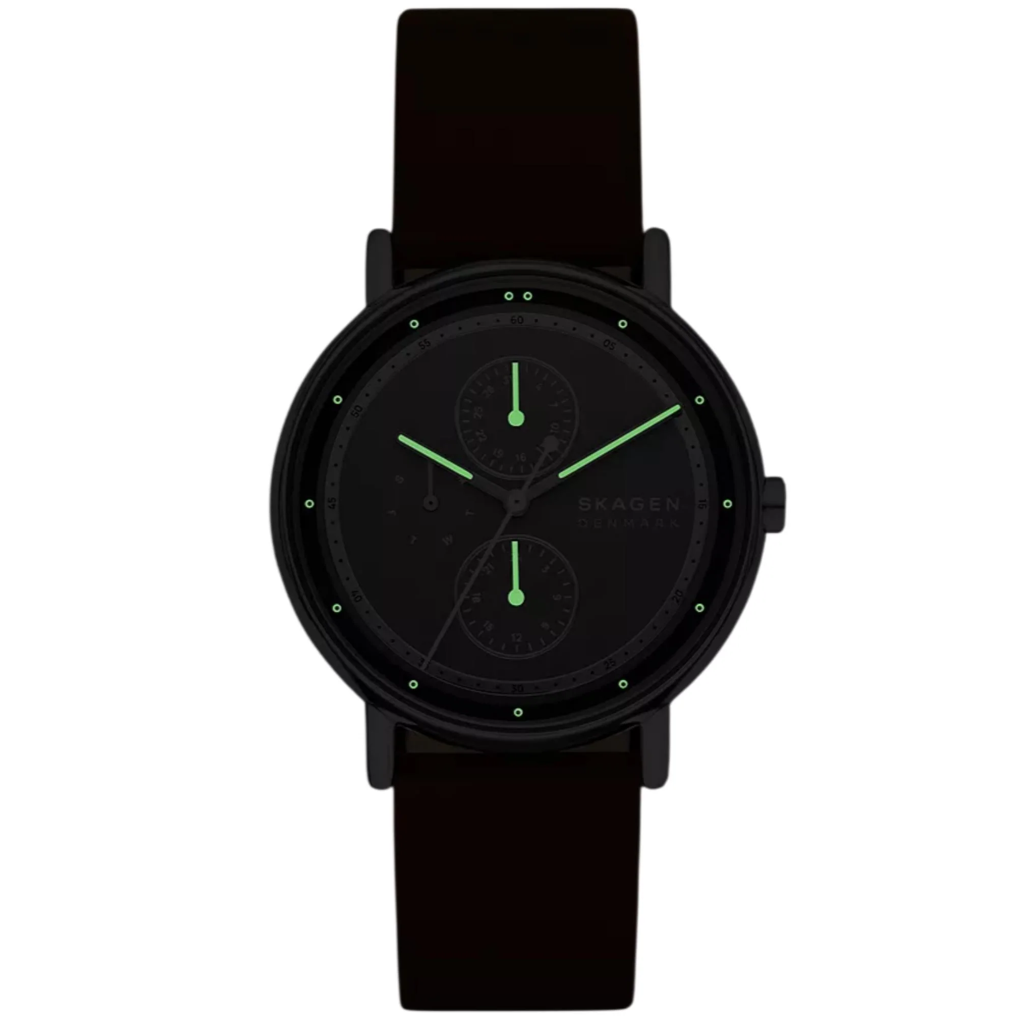 Skagen Signatur Multifunction Grey Dial Leather Strap Men's Watch SKW6941 - Image 3